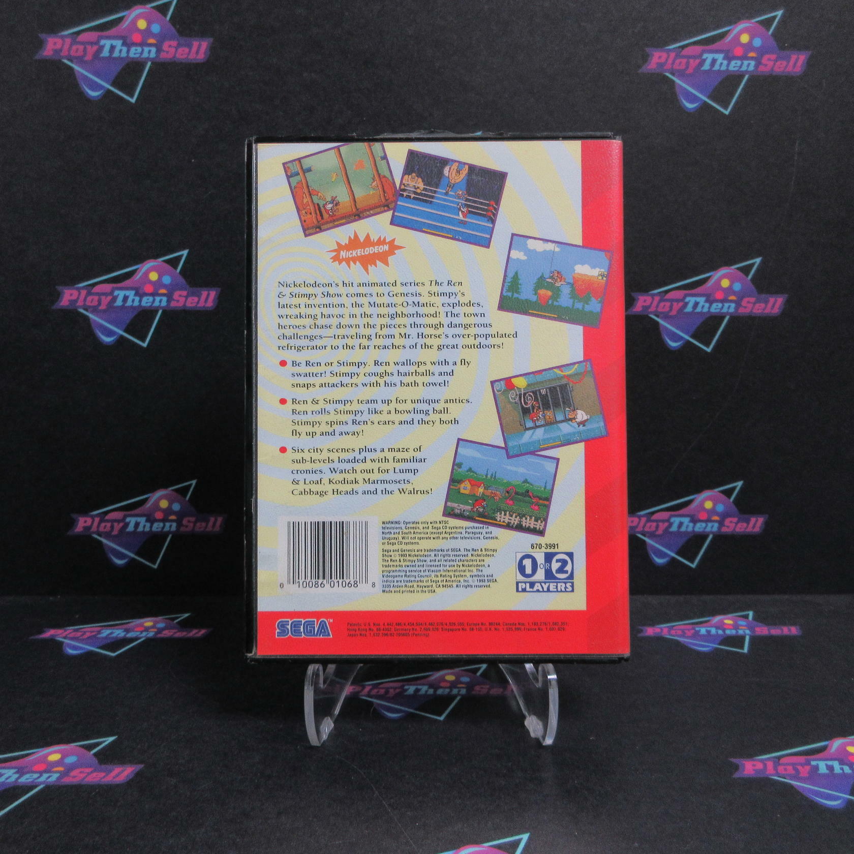 Ren & Stimpy Stimpy's Invention Sega Genesis - Very Good