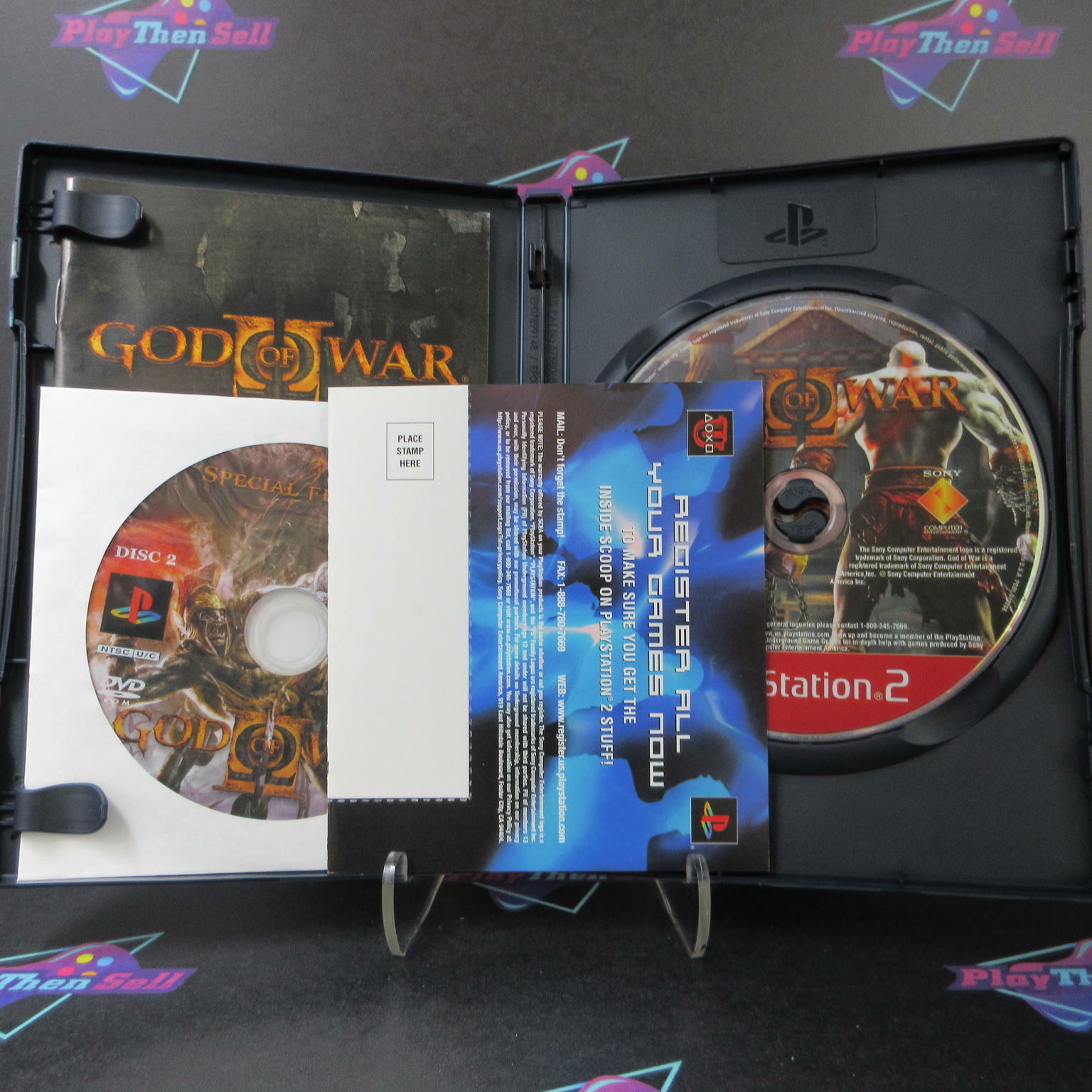 God of War 2 PS2 PlayStation 2 GH + Reg Card Complete - Excellent