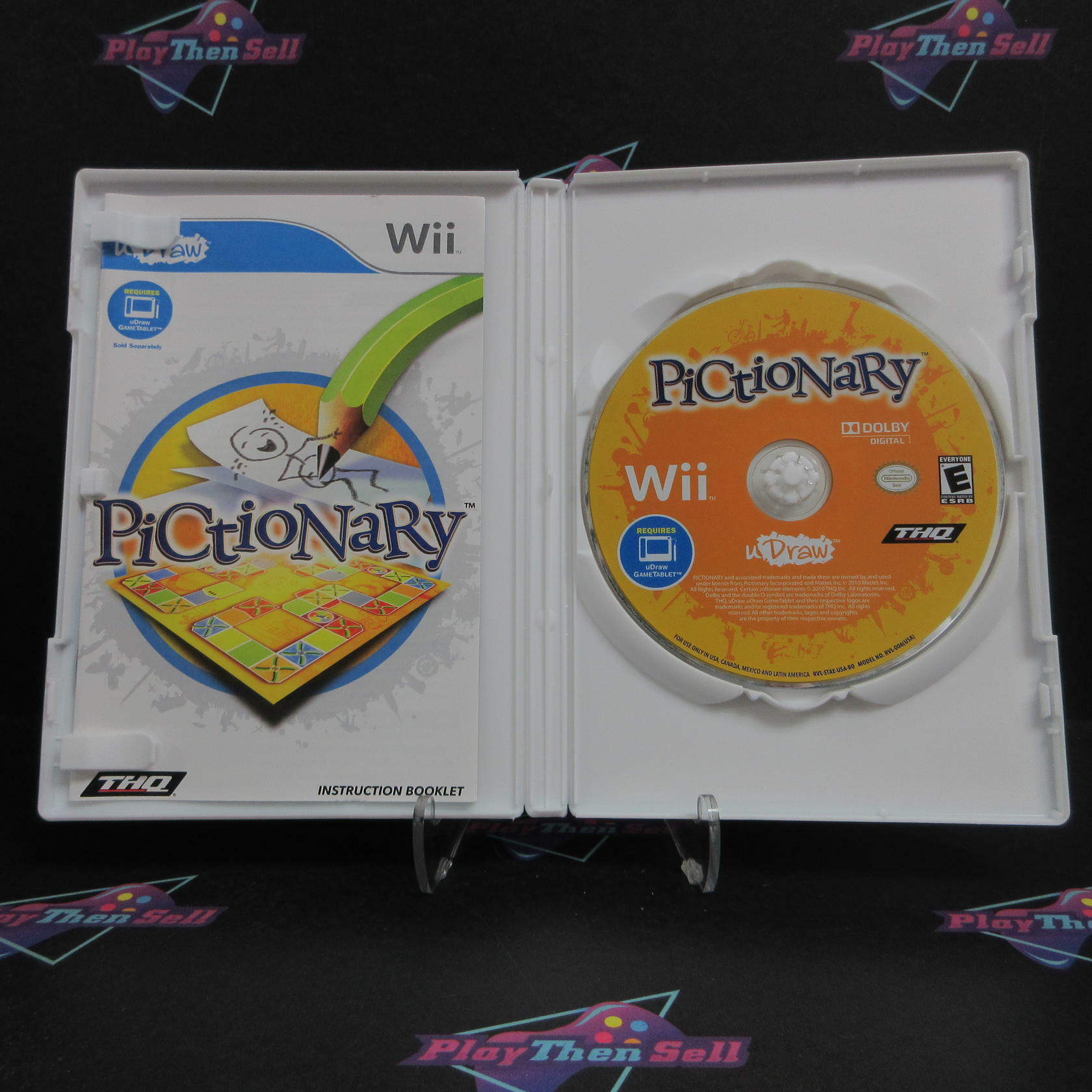 Pictionary Udraw Nintendo Wii AD Complete CIB - Very Good