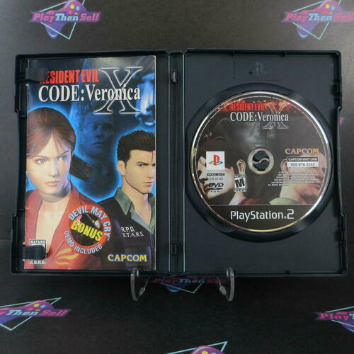 Resident Evil Code Veronica PS2 PlayStation 2 No Bonus Disc Complete - Excellent