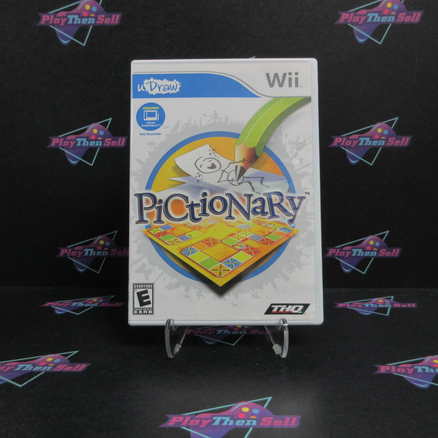 Pictionary Udraw Nintendo Wii AD Complete CIB - Very Good