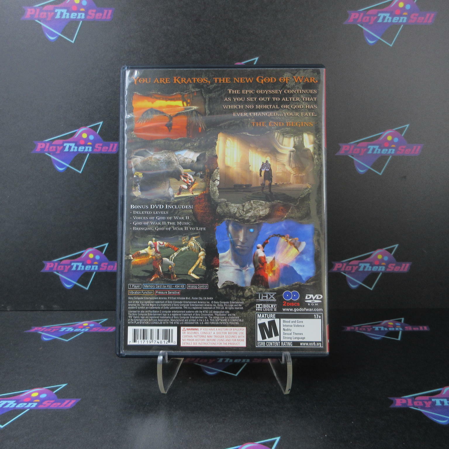God of War 2 PS2 PlayStation 2 GH + Reg Card Complete - Excellent