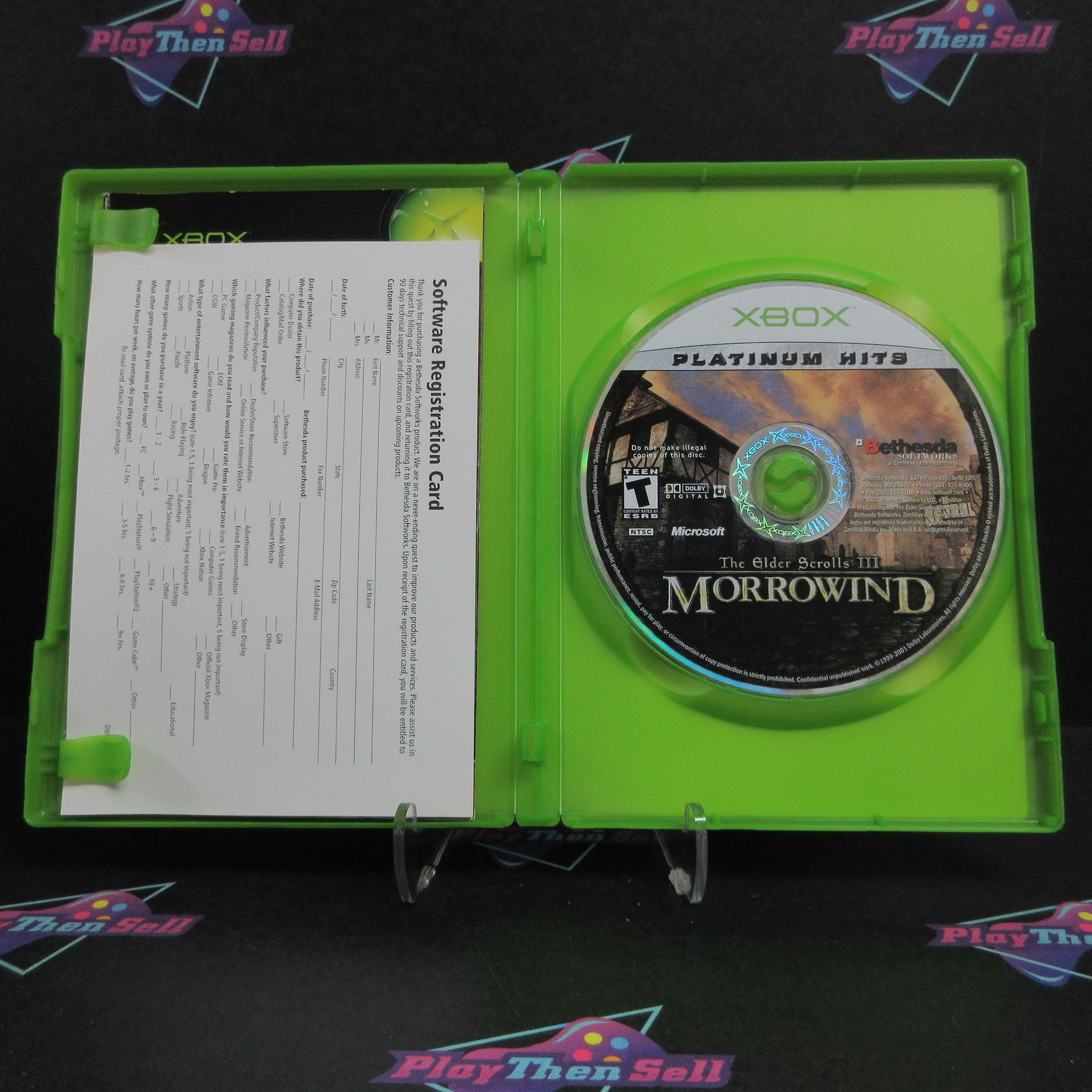 The Elder Scrolls III Morrowind Xbox PH + Reg Card / Map Complete - Refurbished