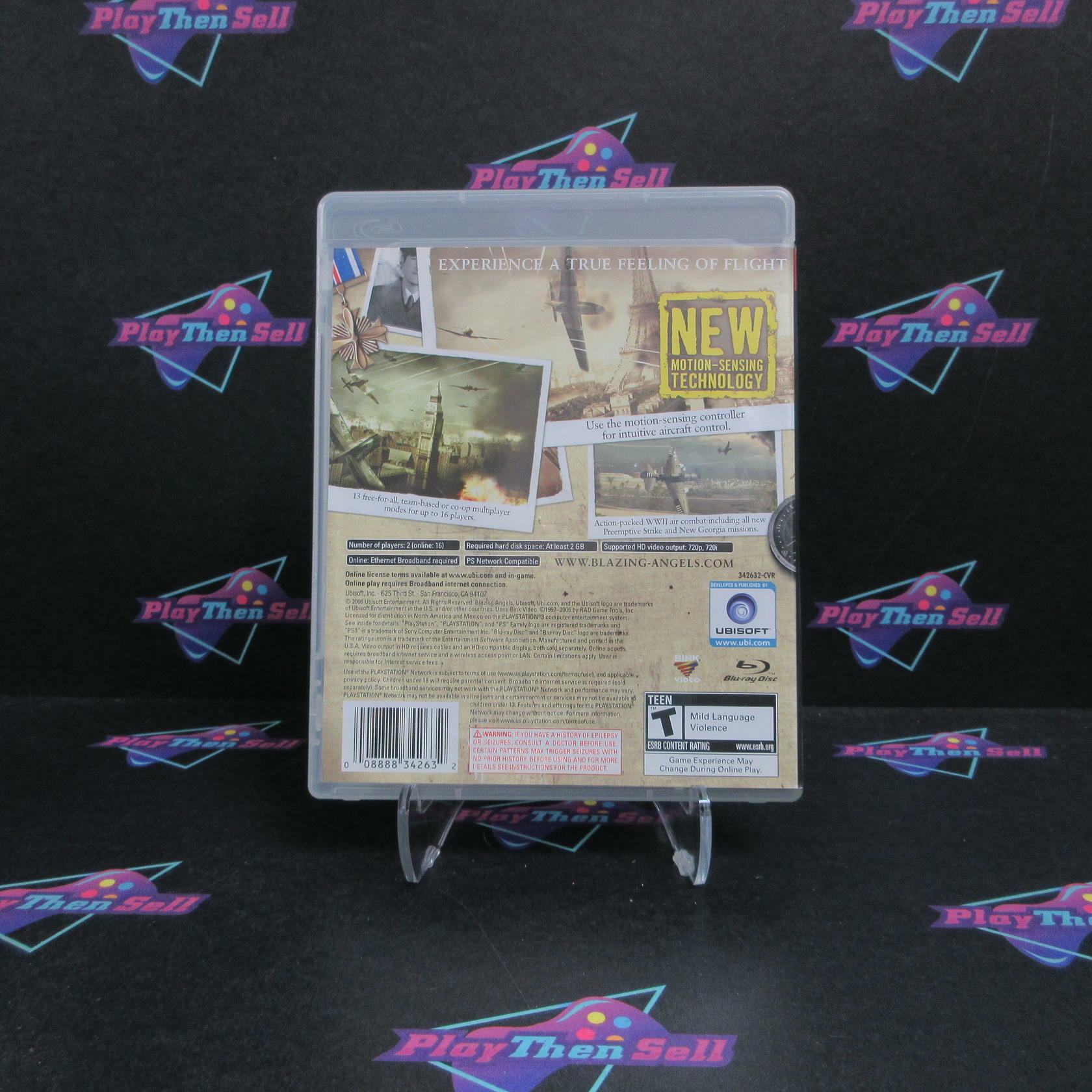 Blazing Angels Squadrons of WWII PS3 PlayStation 3 AD Complete CIB - Very Good