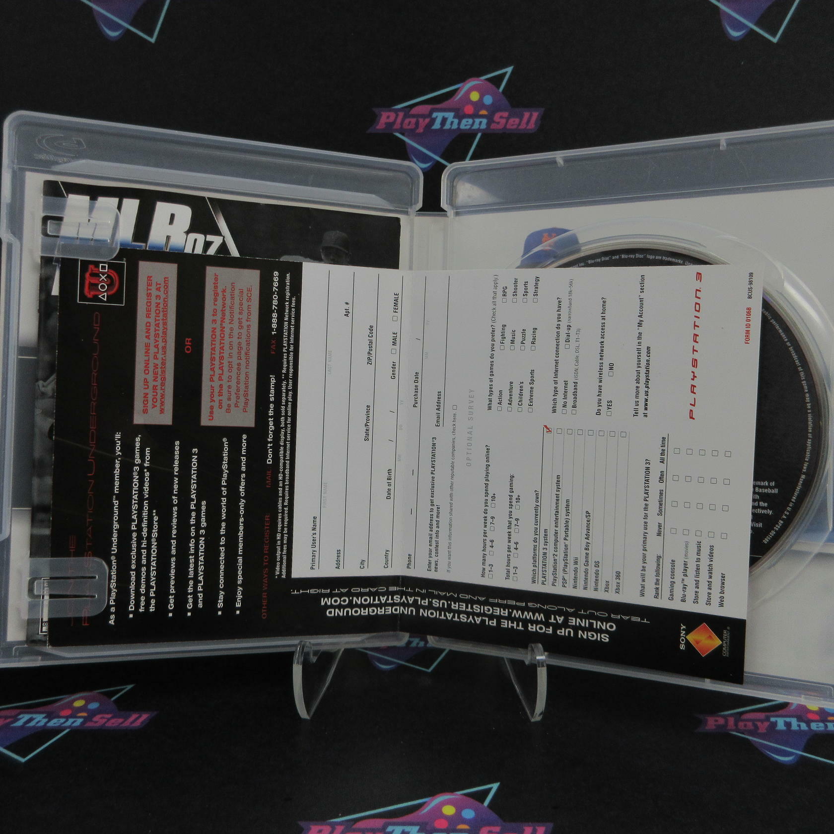 MLB 07 The Show PS3 PlayStation 3 AD + Reg Card Complete CIB - Very Good