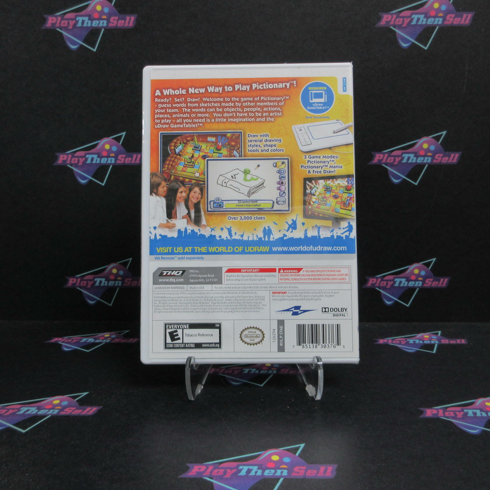 Pictionary Udraw Nintendo Wii AD Complete CIB - Very Good