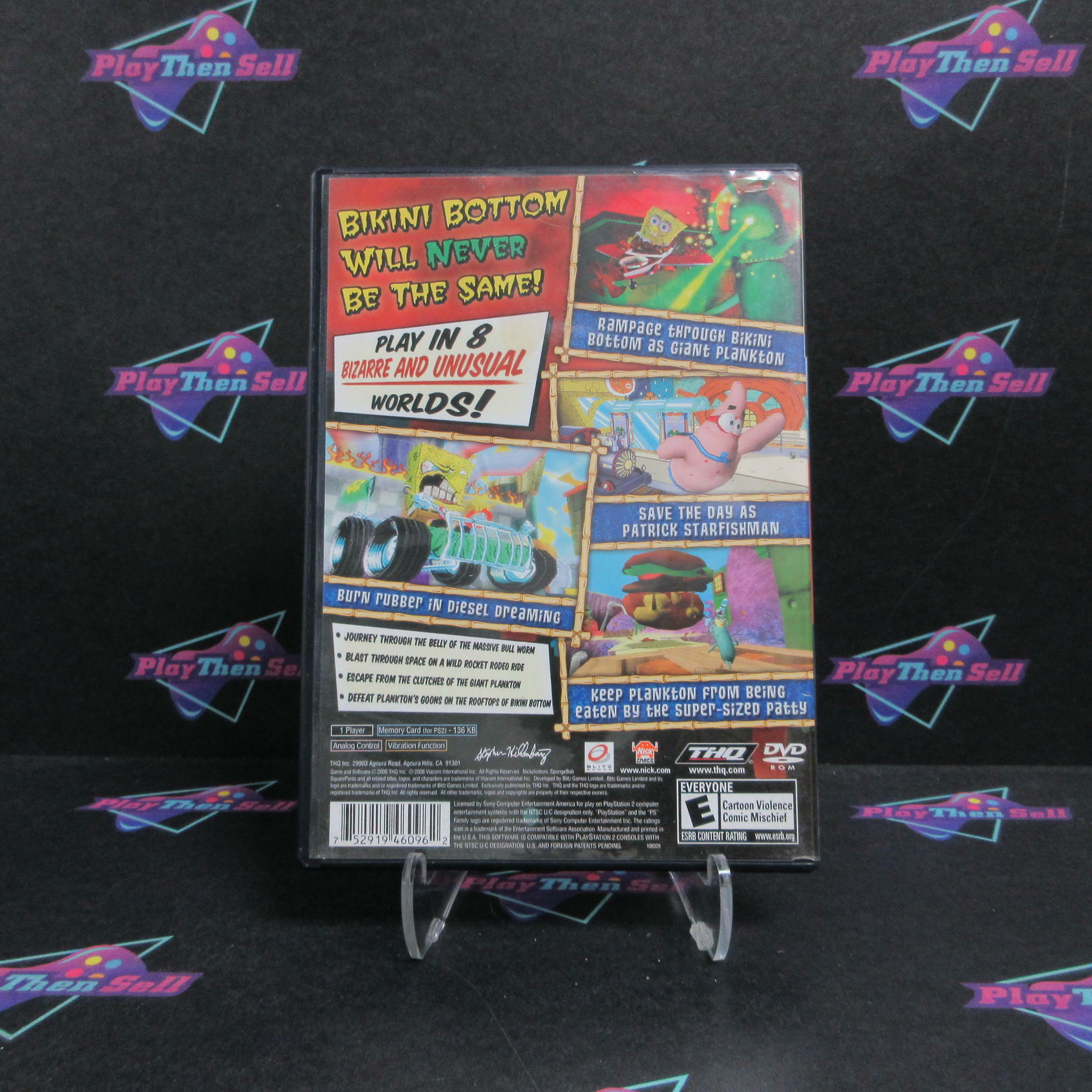 Spongebob Squarepants Creature from the Krusty Krab PS2 PlayStation 2 AD/MD CIB - Very Good