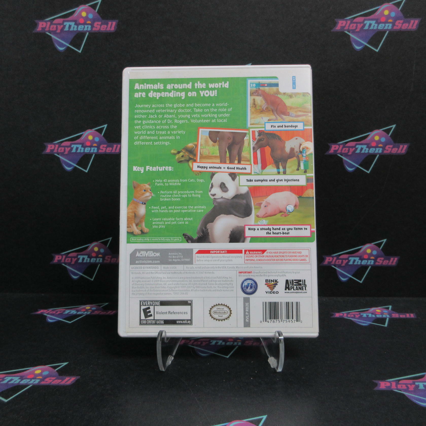 Animal Planet Vet Life Nintendo Wii AD Complete CIB - Very Good