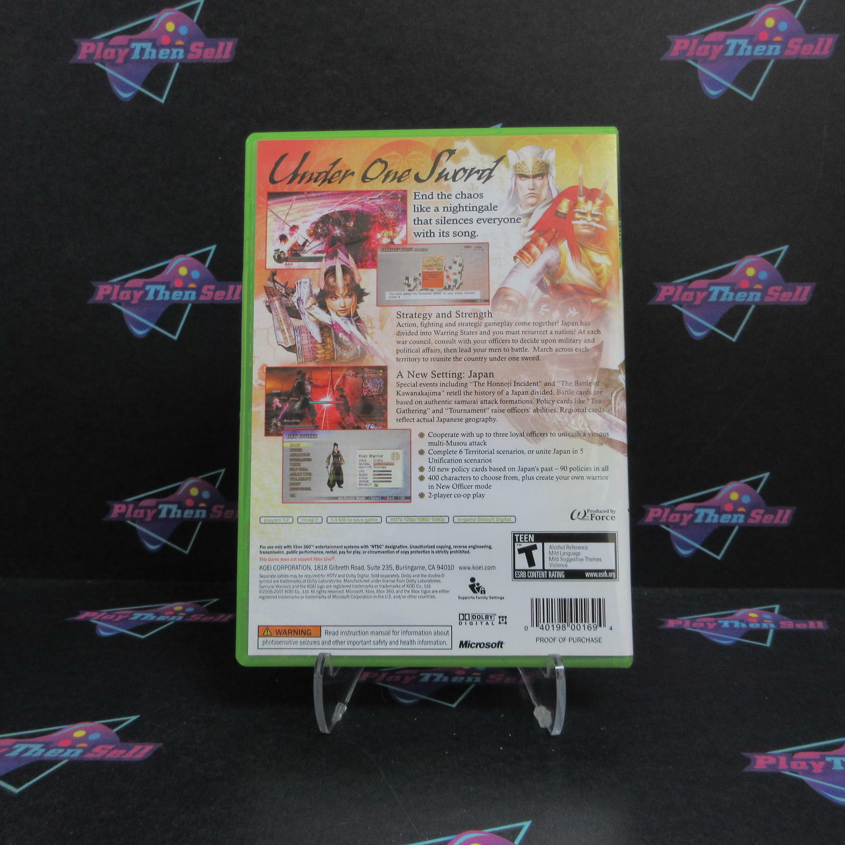Samurai Warriors 2 Empires Xbox 360 AD + Reg Card Complete CIB - Very Good
