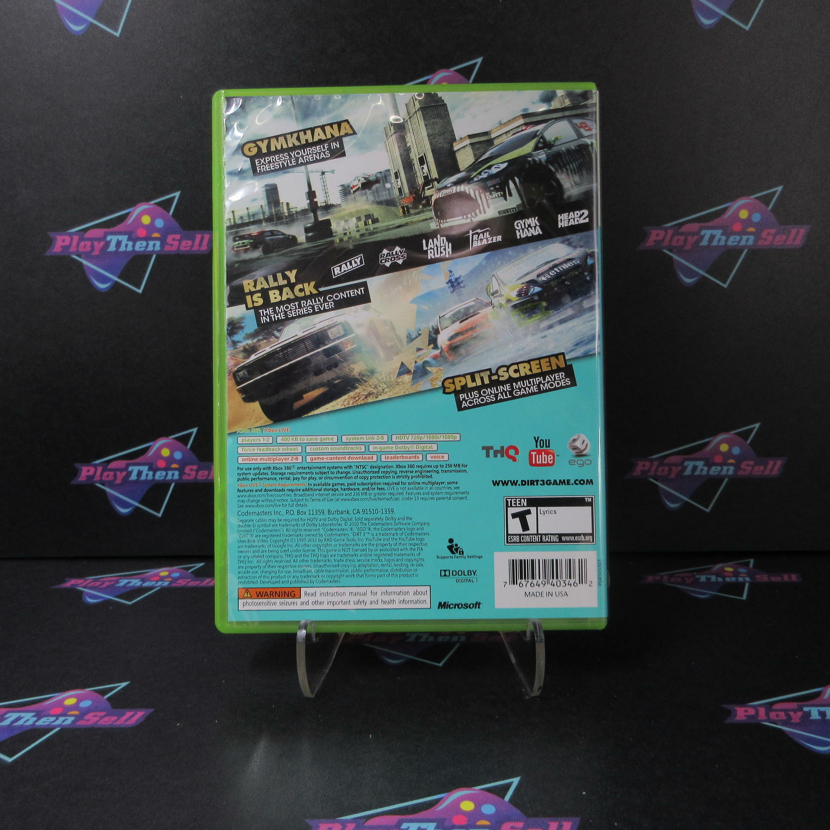 Dirt 3 - Xbox 360 AD Complete CIB - Very Good