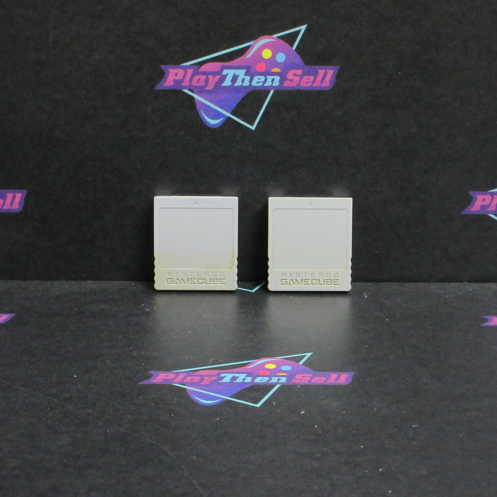 Refurbished 2pk OEM Nintendo GameCube Memory Card Dol-008 Gray - Refurbished