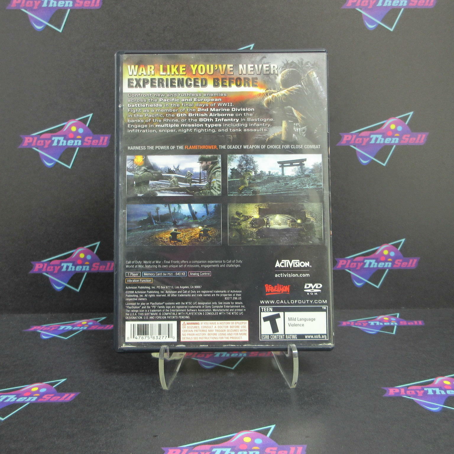 Call of Duty World at War Final Fronts PS2 PlayStation 2 AD/NM - Very Good