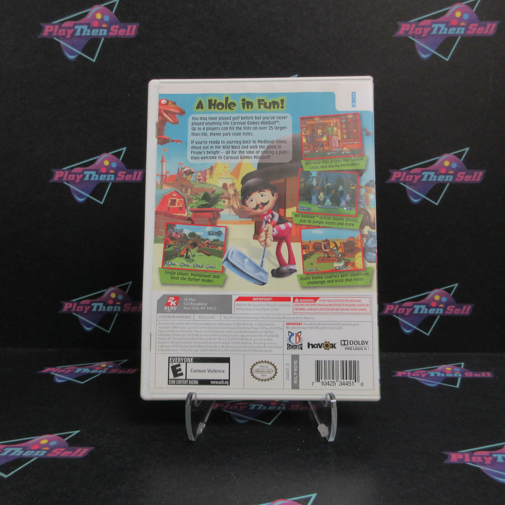 Carnival Games MiniGolf Nintendo Wii AD Complete CIB - Very Good