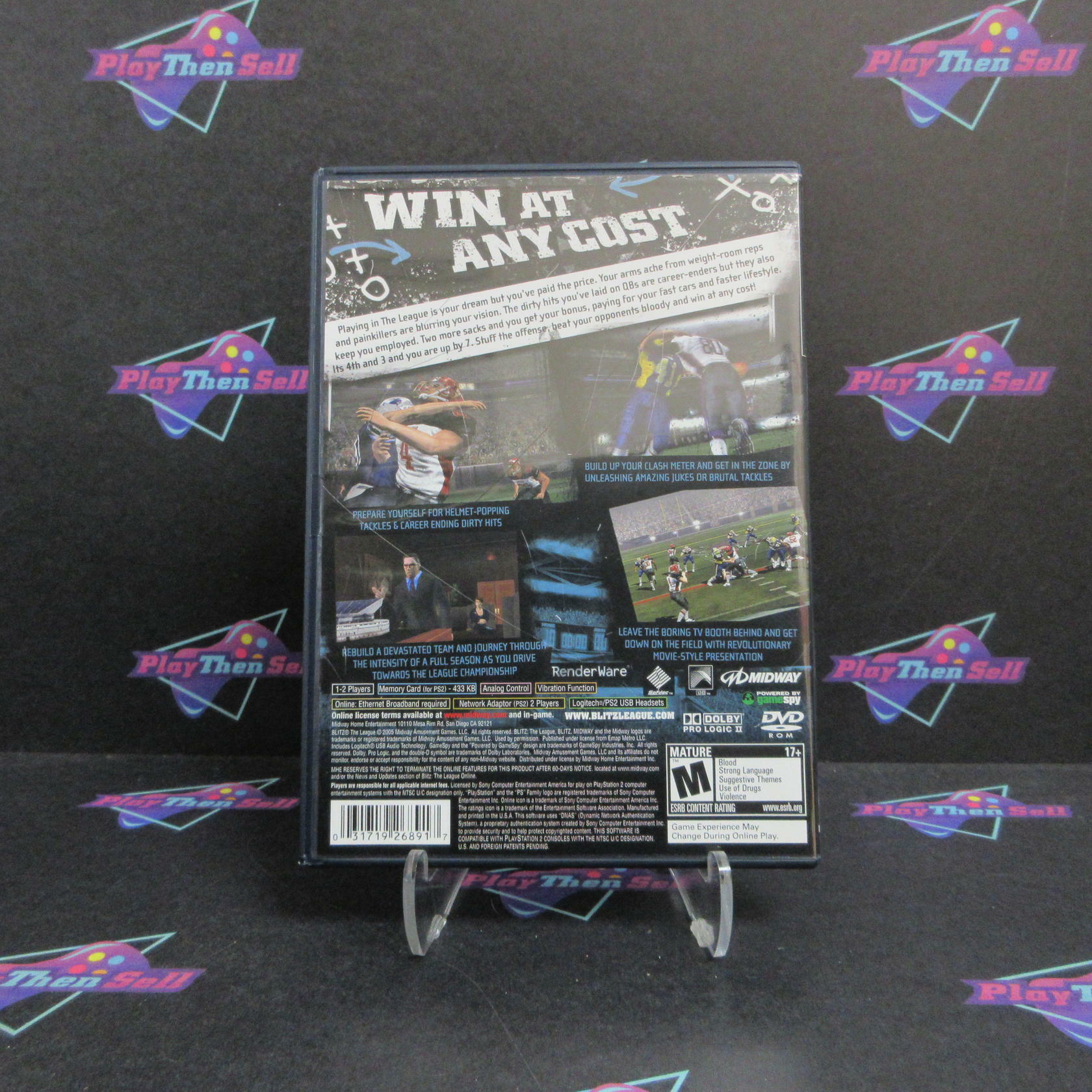 Blitz The League PS2 PlayStation 2 AD + Reg Card Complete CIB - Very Good
