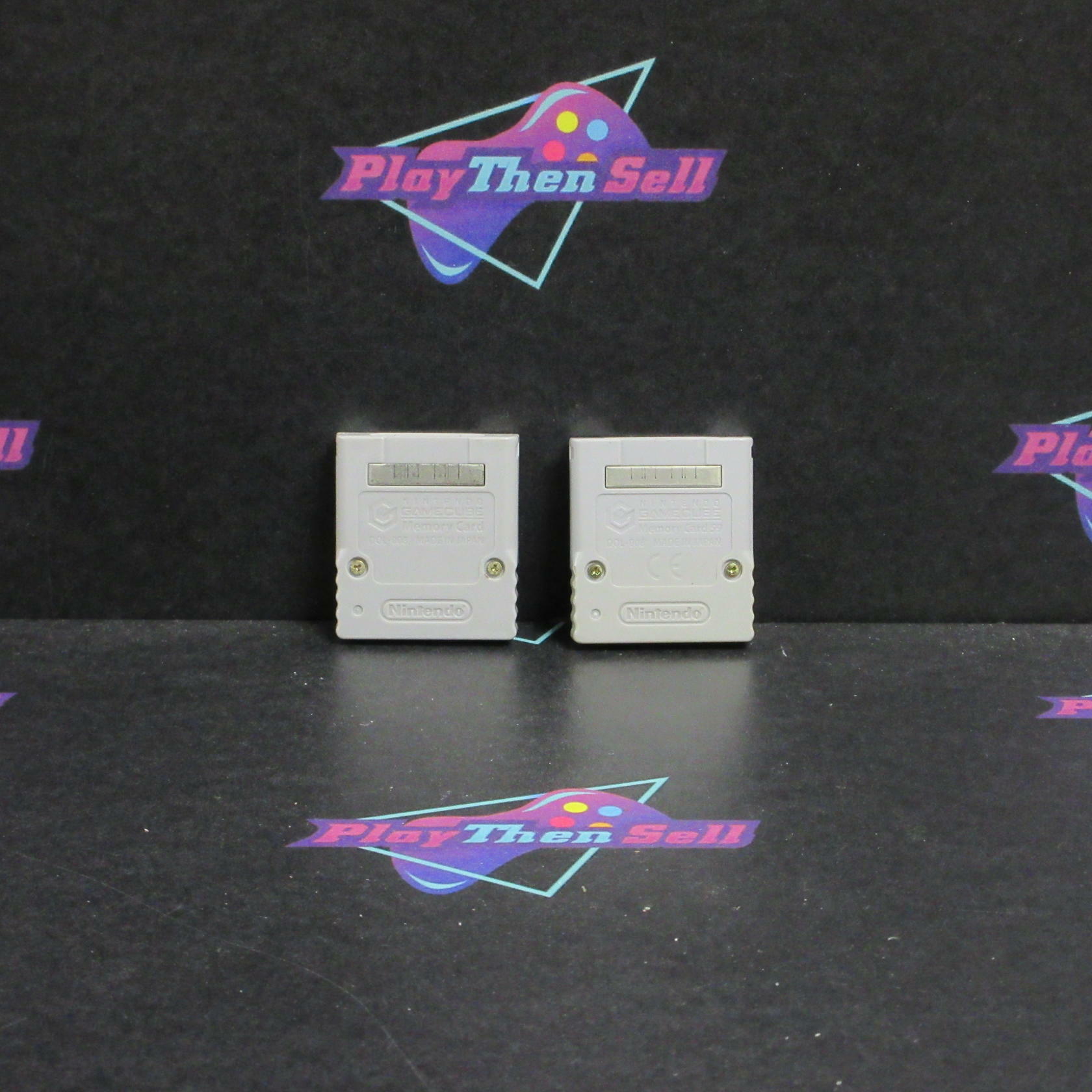 Refurbished 2pk OEM Nintendo GameCube Memory Card Dol-008 Gray - Refurbished