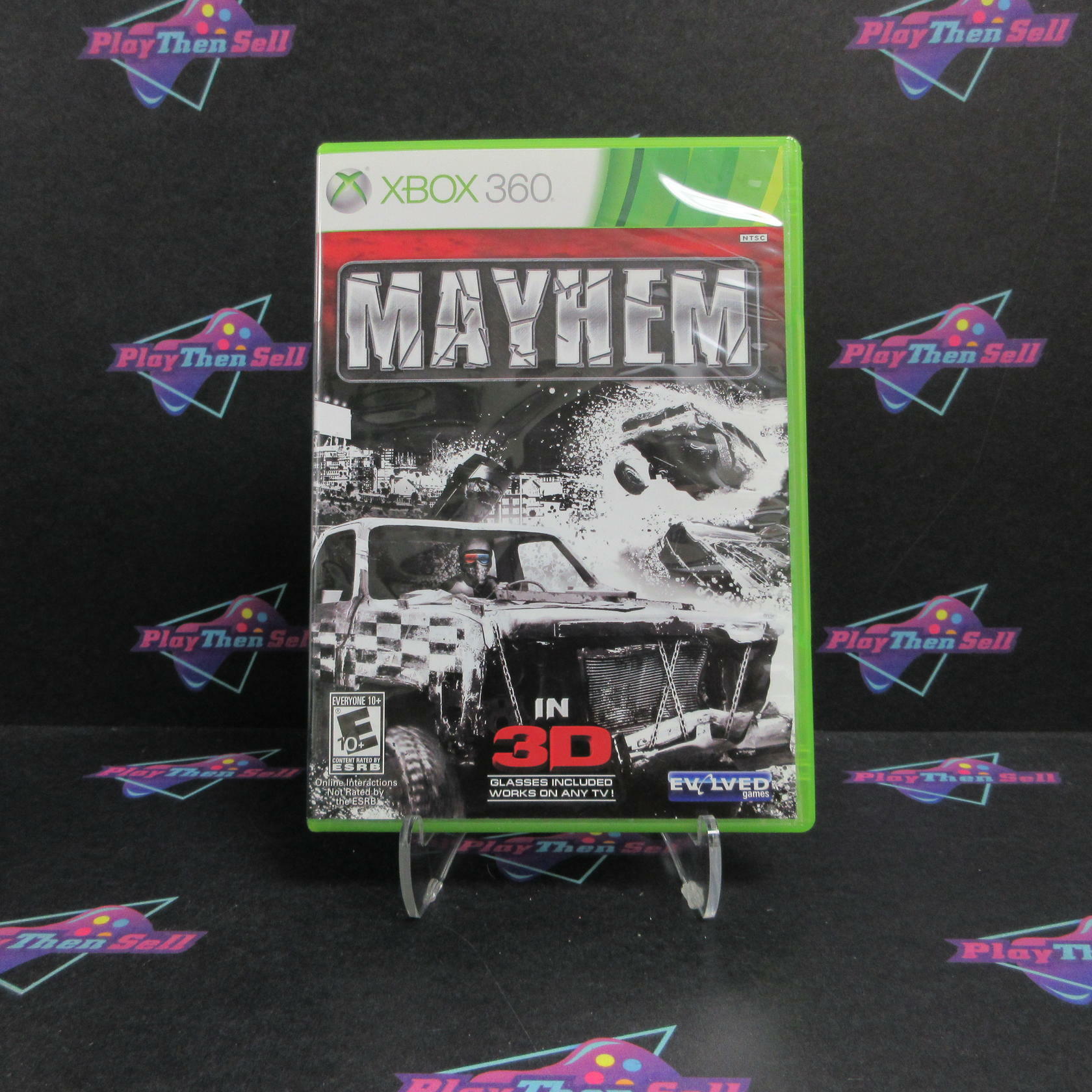 Mayhem 3D Xbox 360 + 3D Glasses Complete - Excellent