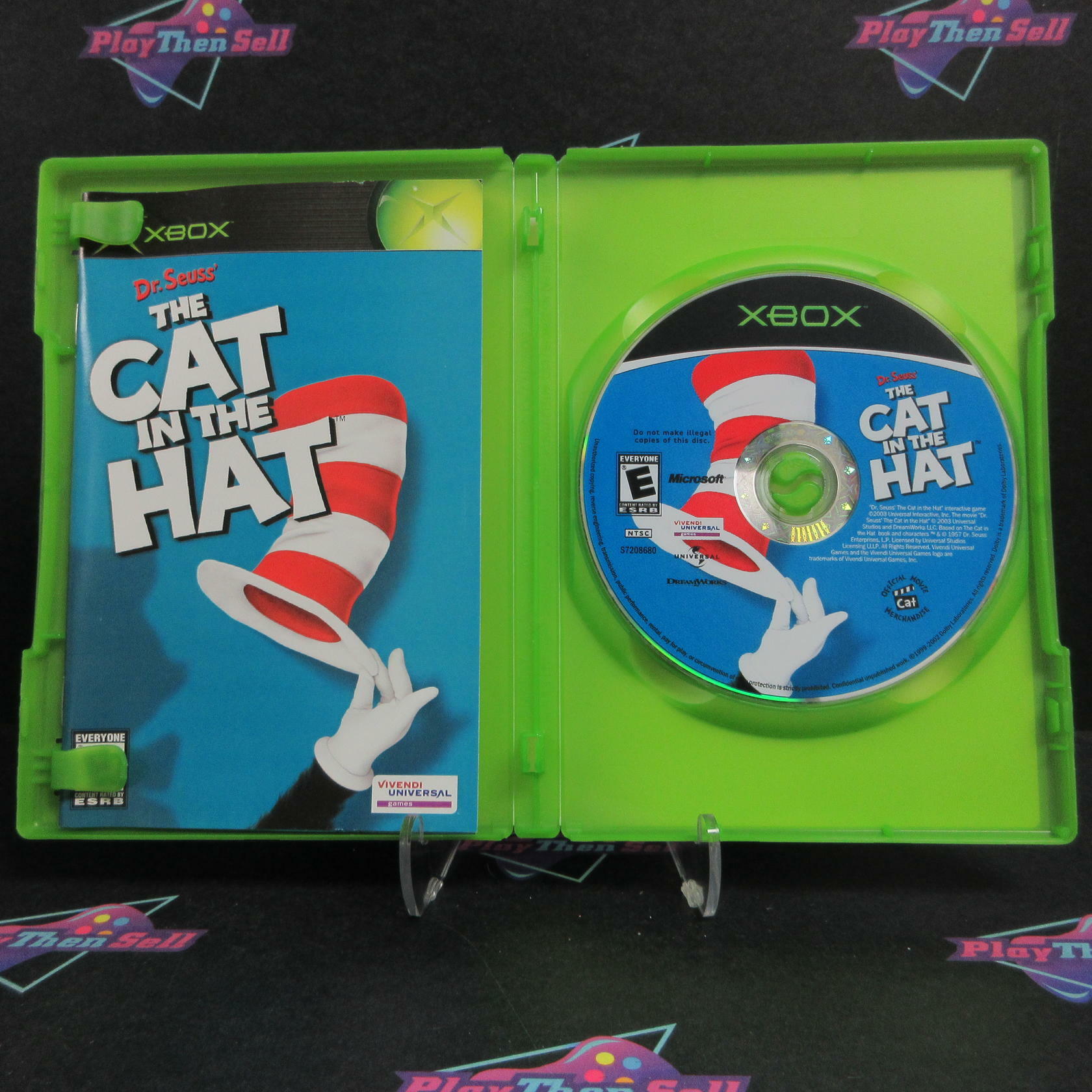 Dr. Seuss The Cat in the Hat Xbox + Reg Card / Movie Ticket Complete - Refurbished