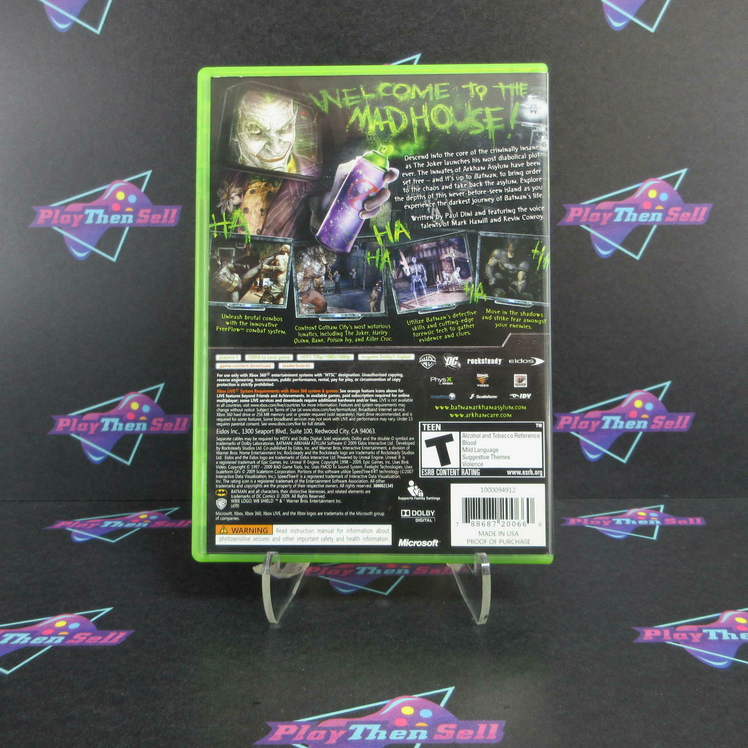 Batman Arkham Asylum Xbox 360 Complete - Excellent