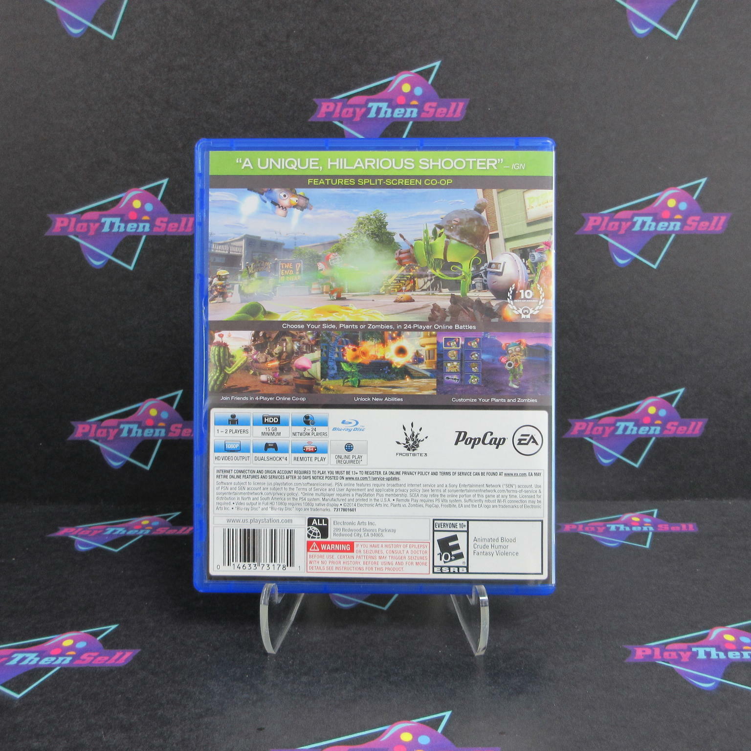 Plants vs Zombies Garden Warfare PS4 PlayStation 4 Complete - Excellent