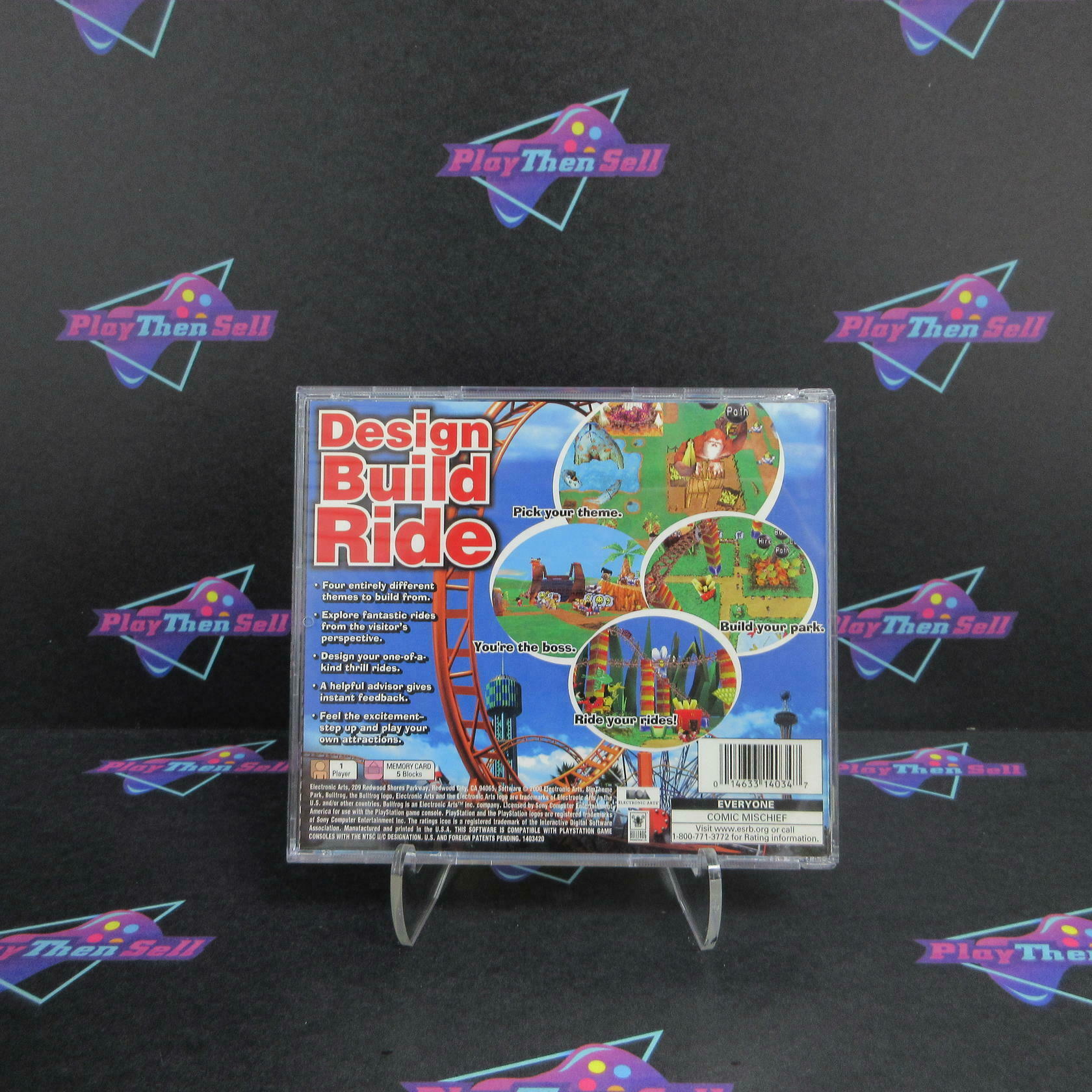 Sim Theme Park PS1 PlayStation 1 Complete - Excellent