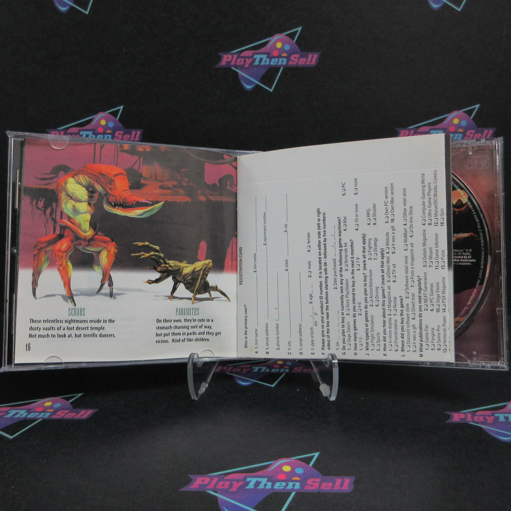 Oddworld Abe's Oddysee PS1 PlayStation 1 + Reg Card Complete - Excellent