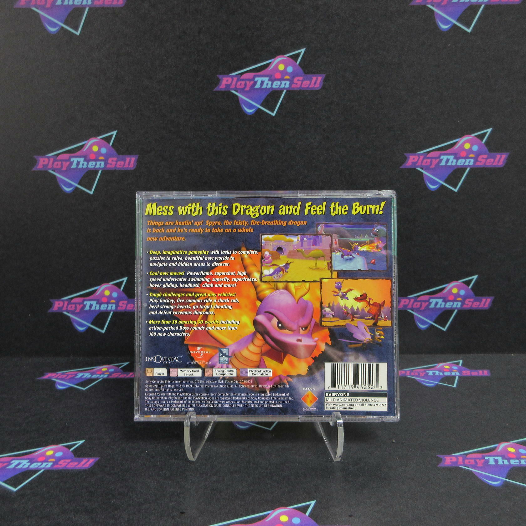 Spyro 2 Ripto's Rage PS1 PlayStation 1 GH Complete - Excellent