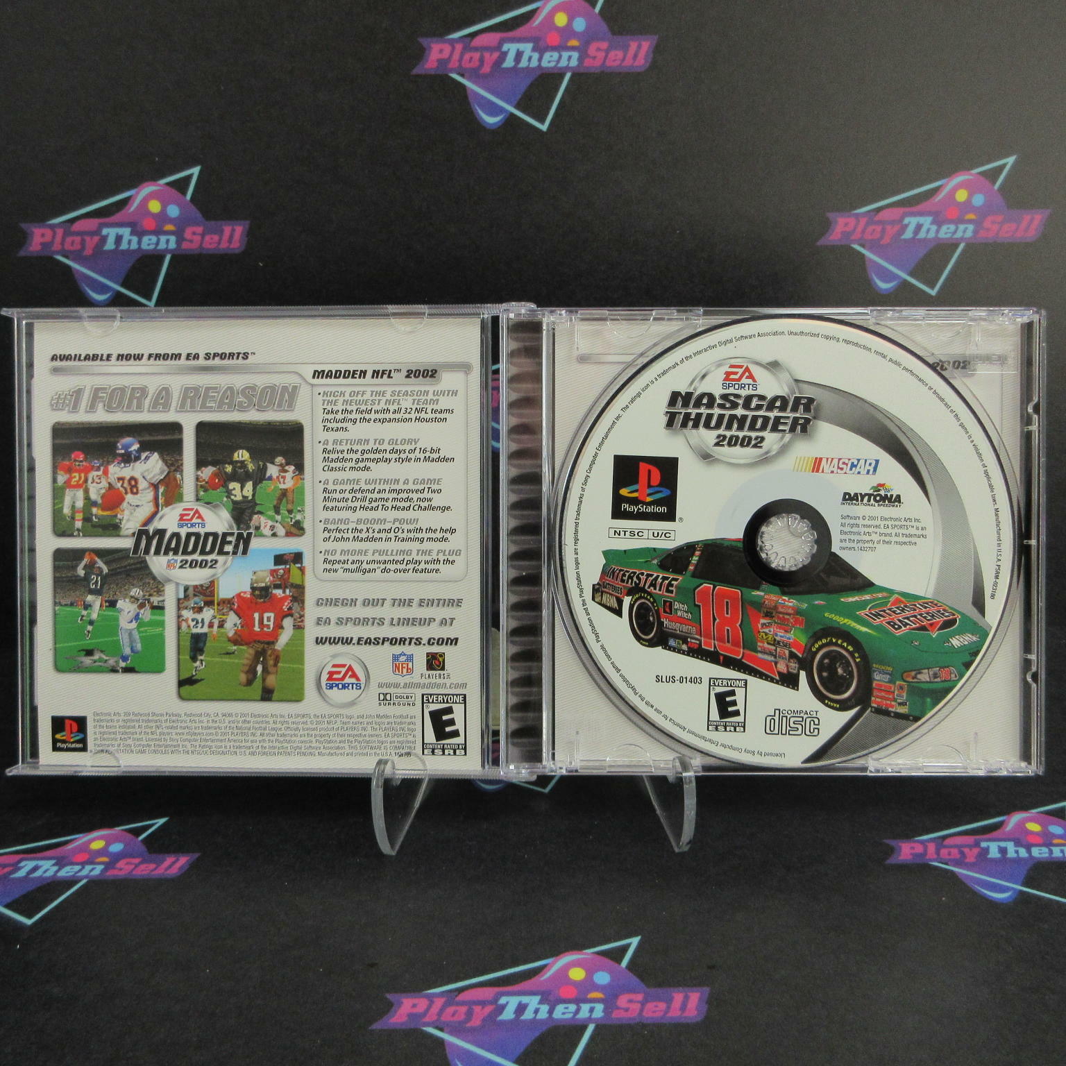NASCAR Thunder 2002 PS1 PlayStation 1 + Reg Card Complete - Excellent