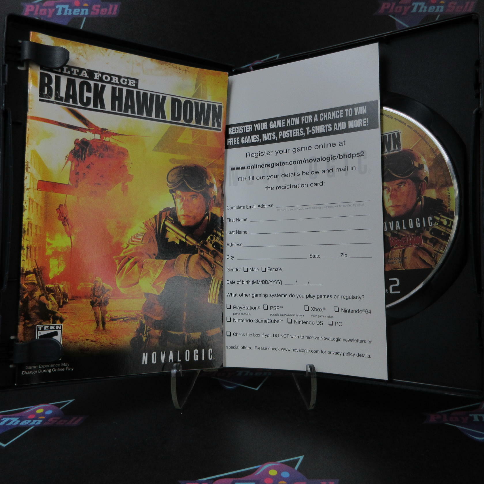 Delta Force Black Hawk Down PS2 PlayStation 2 + Reg Card Complete - Excellent