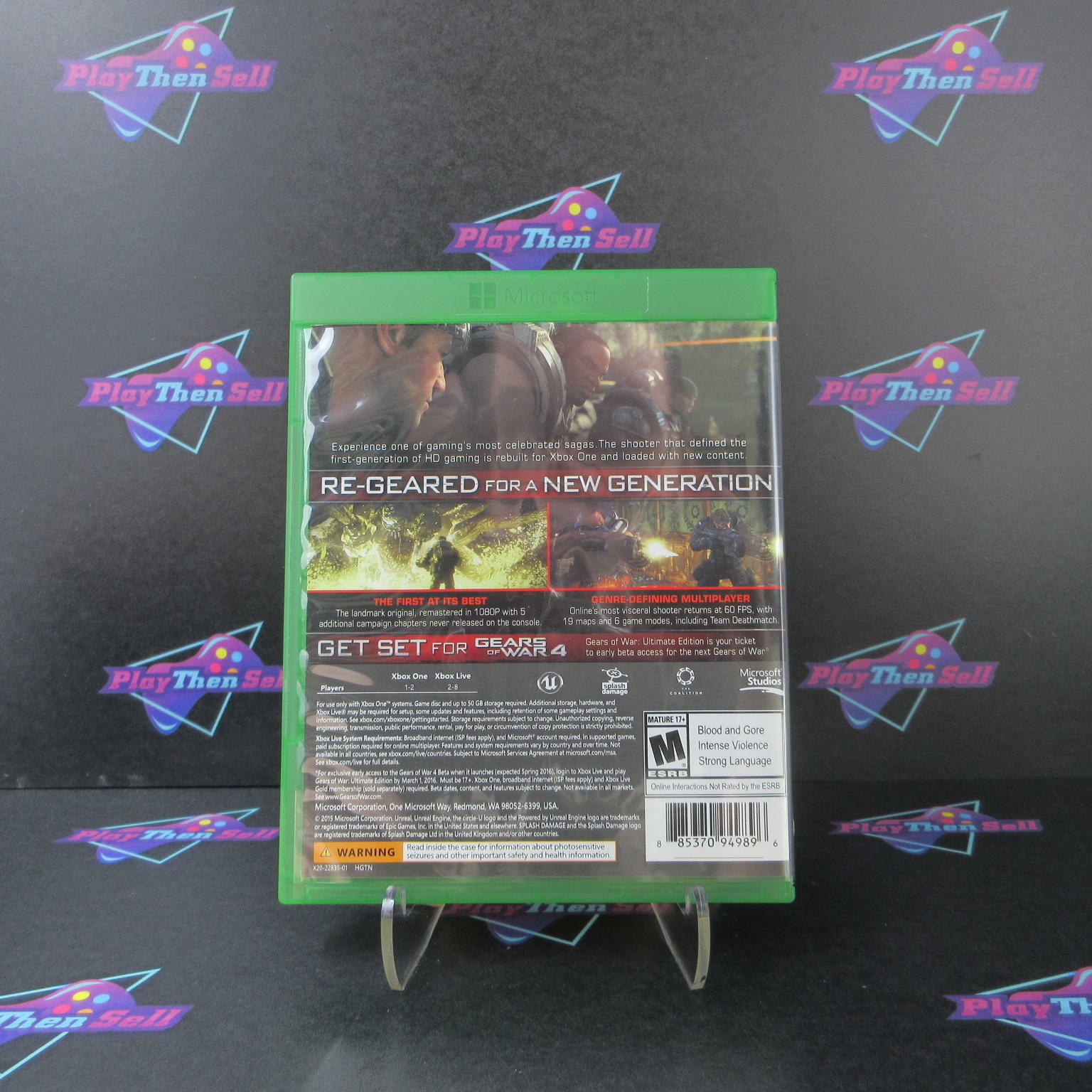 Gears of War Ultimate Edition Xbox One + Stickers Complete - Excellent