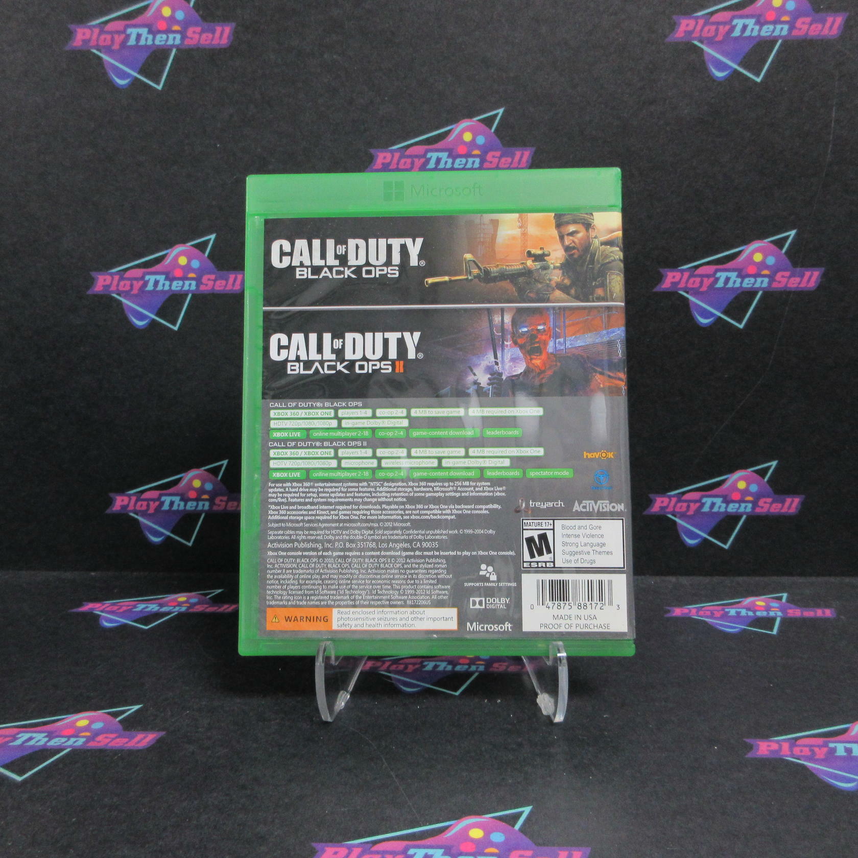 Call of Duty Black Ops 1 & 2 Combo Pack Xbox 360 / Xbox One Complete - Excellent