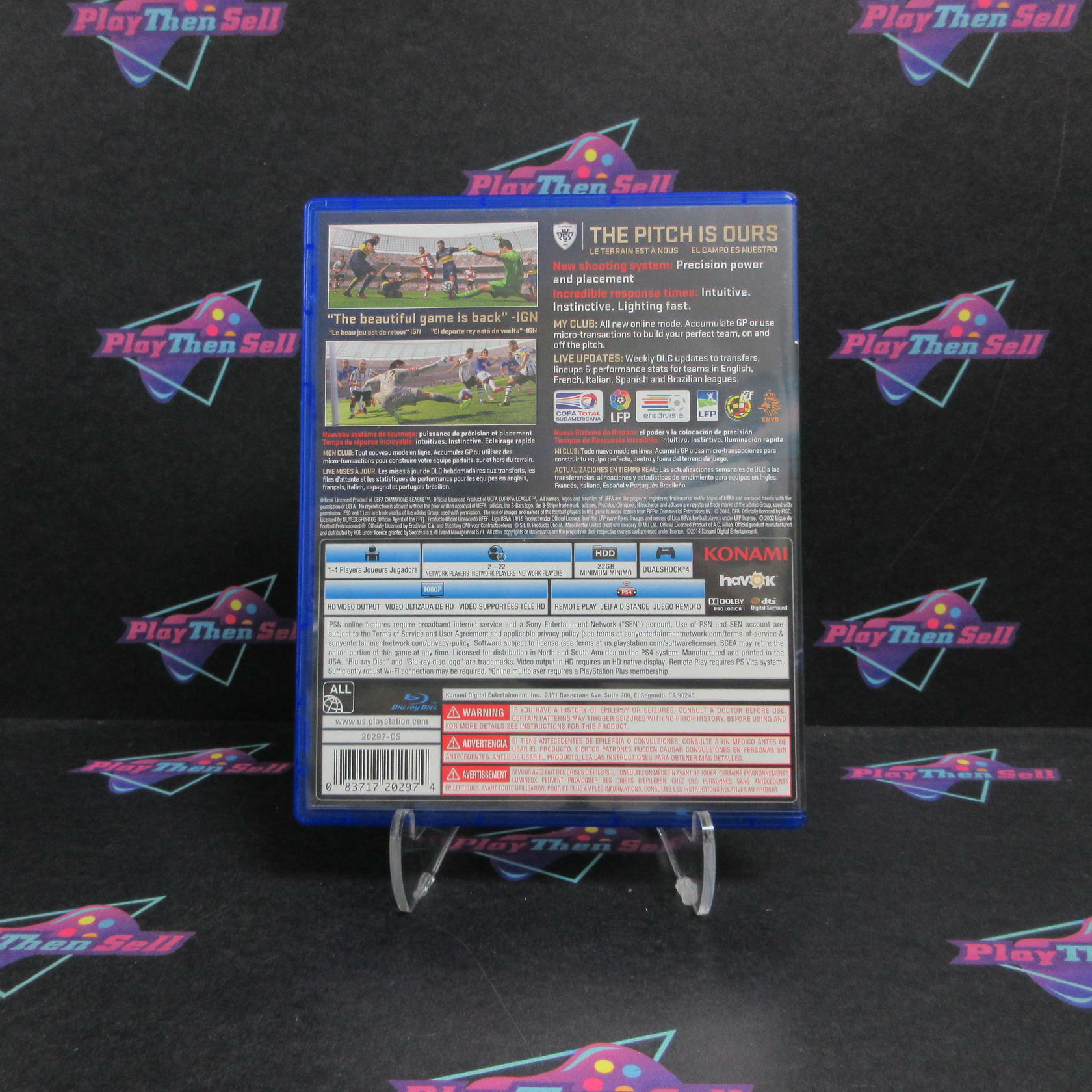 PES Pro Evolution Soccer 2015 PS4 PlayStation 4 Complete - Refurbished