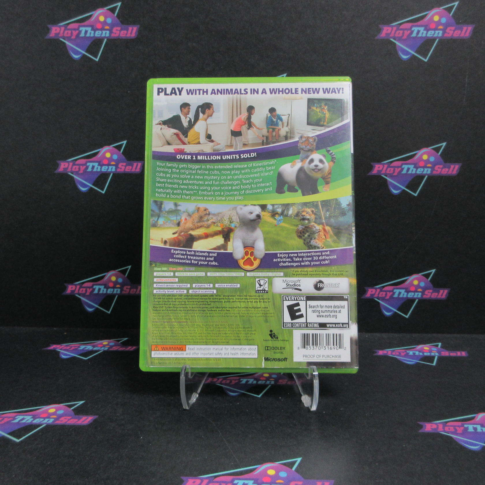 Kinectimals Now with Bears Xbox 360 AD/DD Complete CIB - Very Good