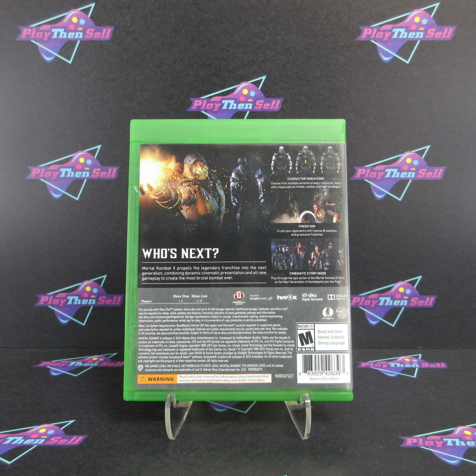 Mortal Kombat X Xbox One AD Complete CIB - Very Good