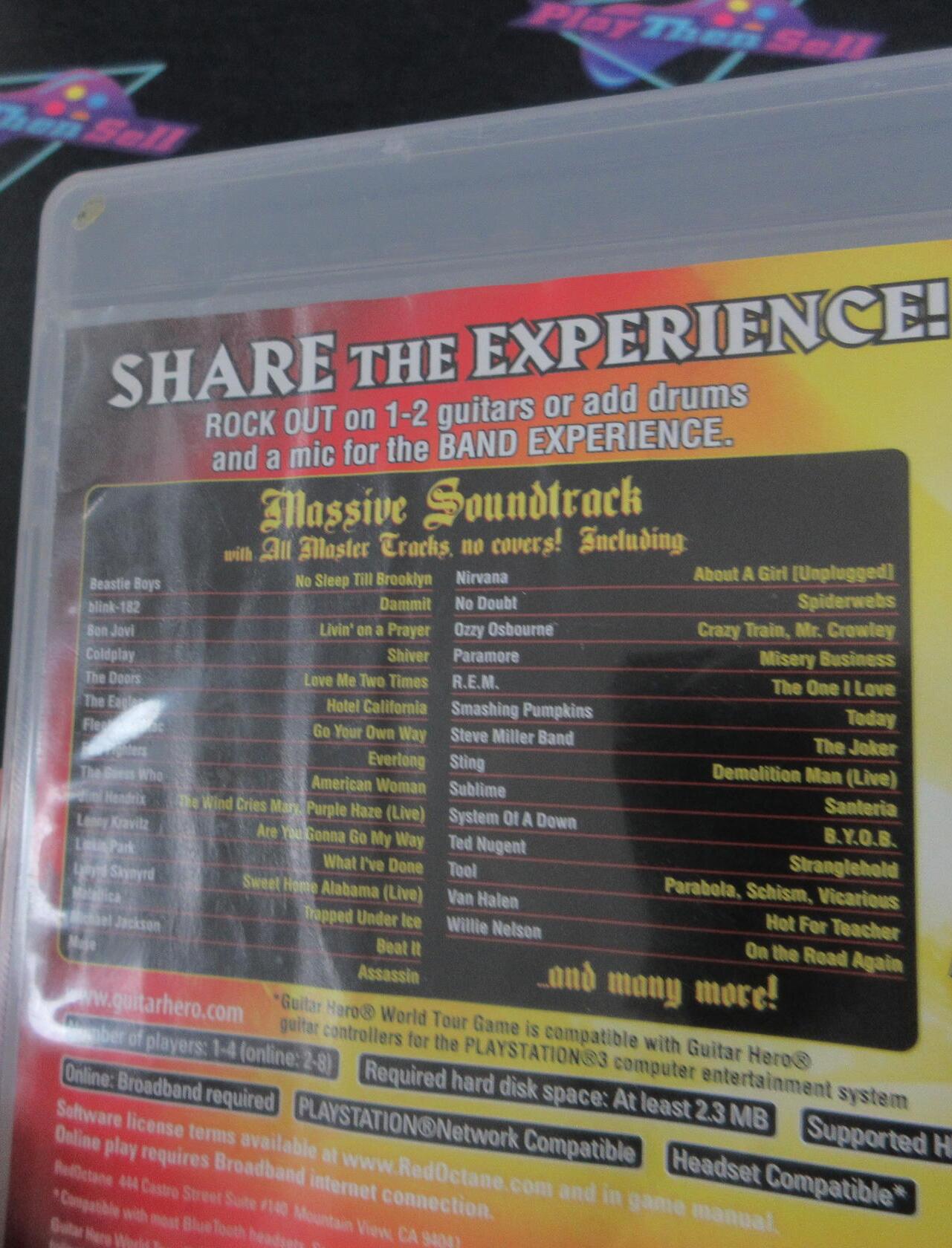 Guitar Hero World Tour PS3 PlayStation 3 AD/MD Complete CIB - Very Good