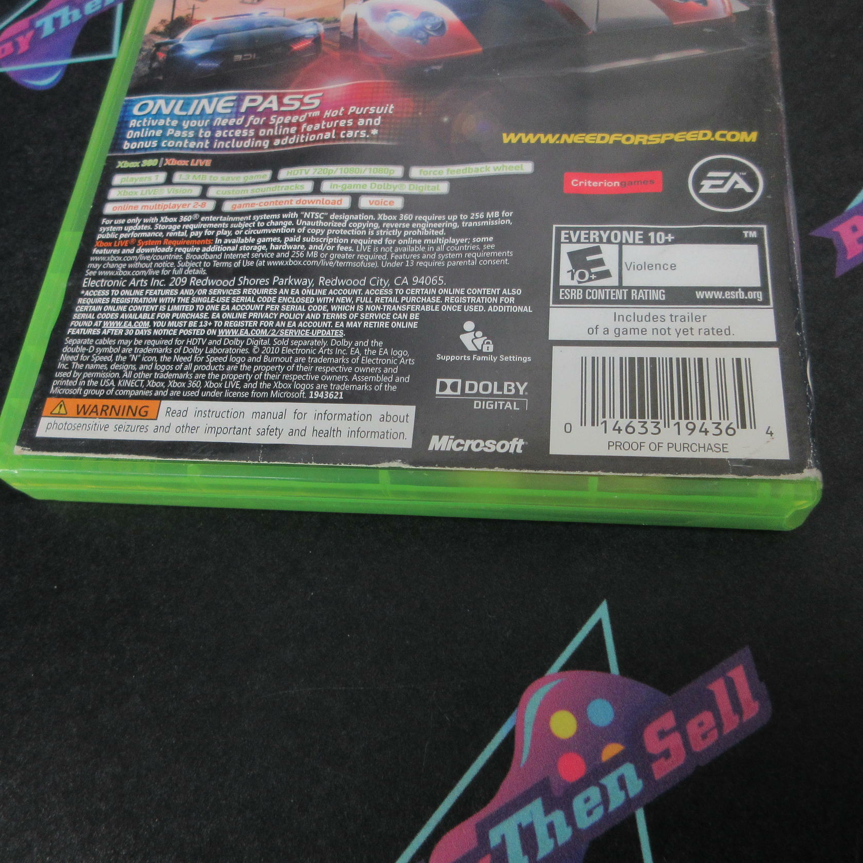 Need for Speed Hot Pursuit Xbox 360 AD Complete CIB - Very Good