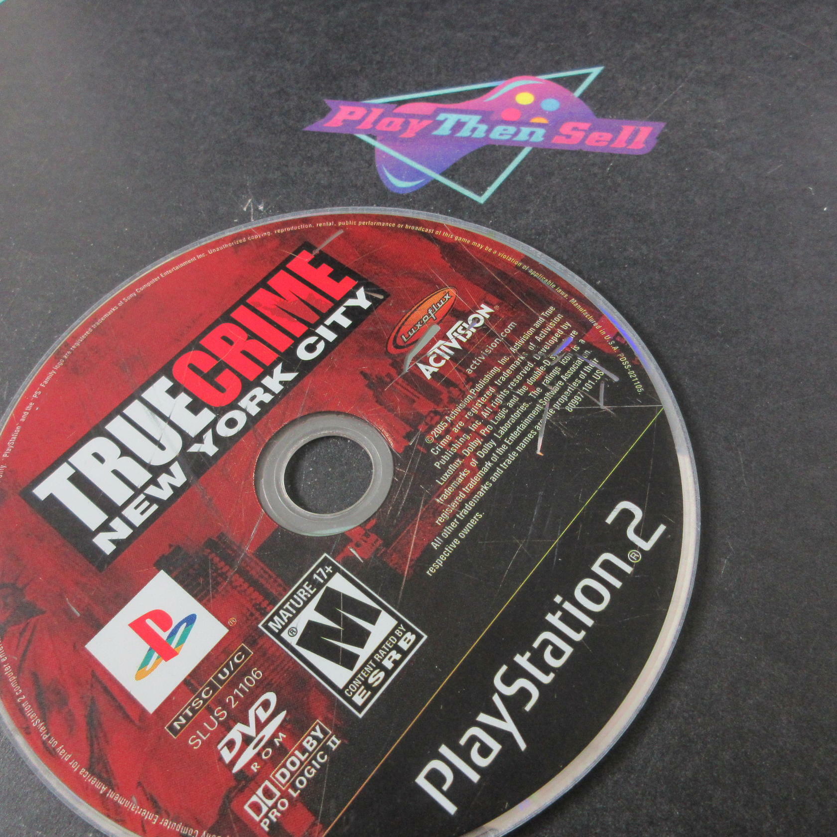 True Crime New York City PS2 PlayStation 2 AD/DD Complete CIB - Very Good
