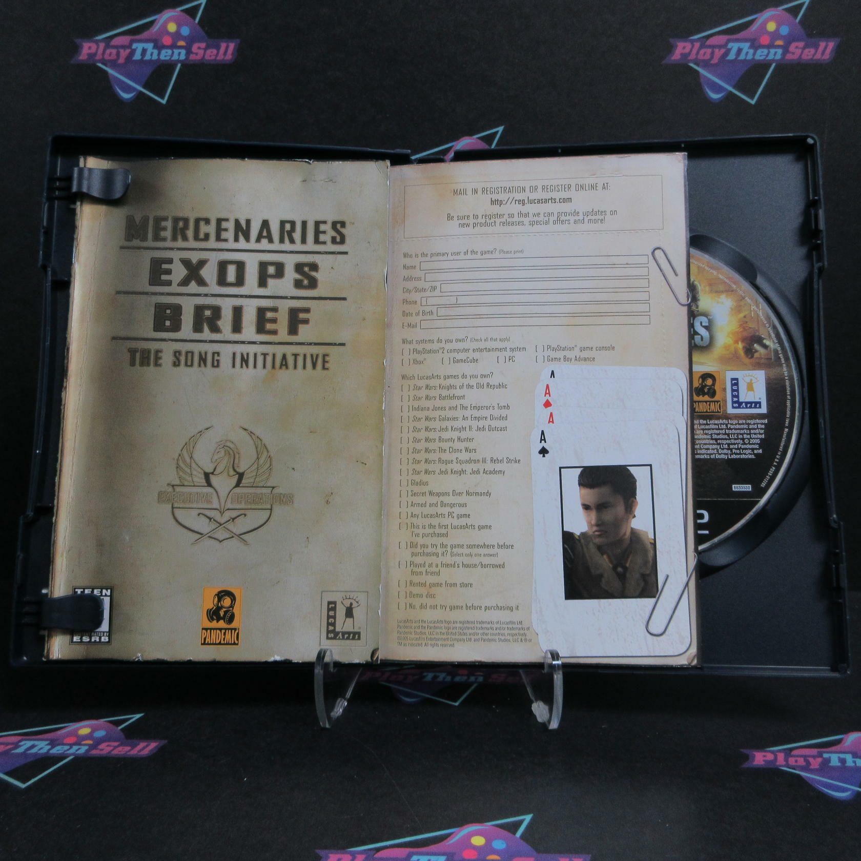 Mercenaries Playground of Destruction PS2 PlayStation 2 AD + Reg Complete CIB - Very Good