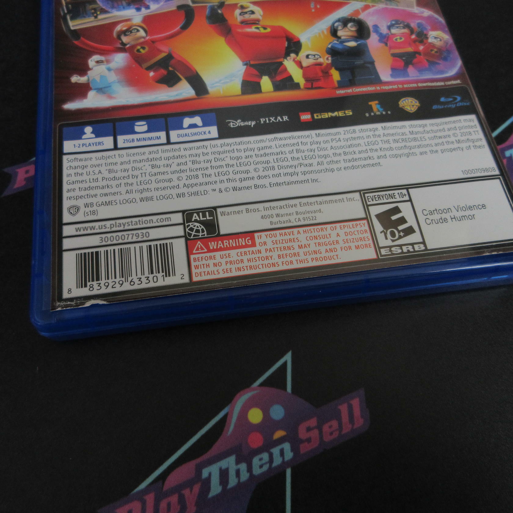 LEGO Disney Pixar's The Incredibles PS4 PlayStation 4 AD Complete CIB - Very Good