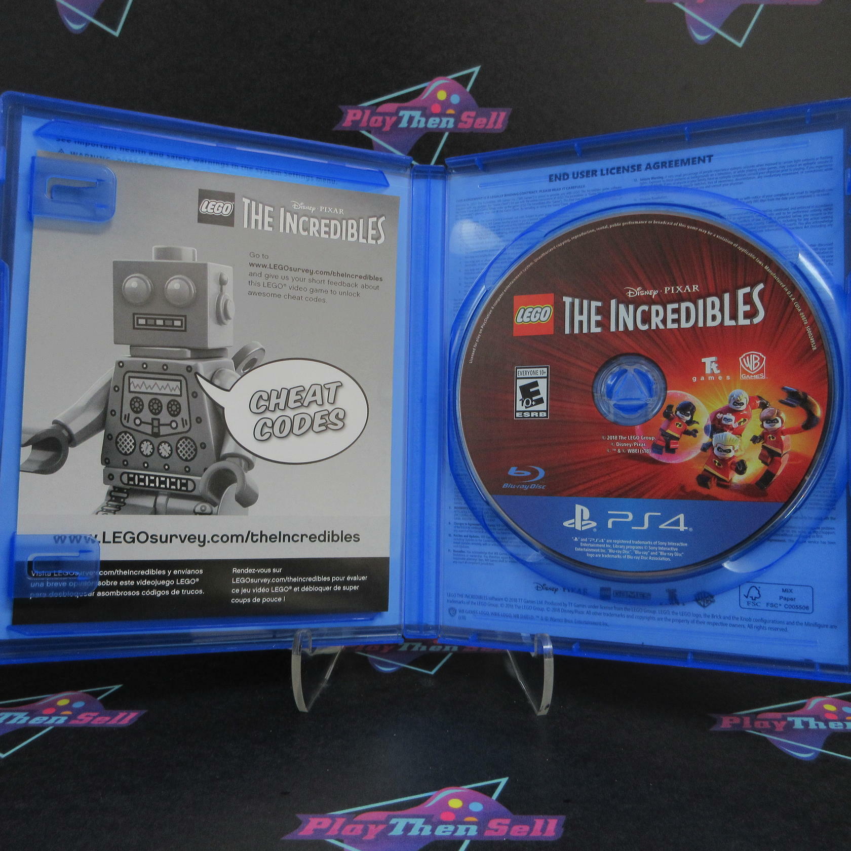 LEGO Disney Pixar's The Incredibles PS4 PlayStation 4 AD Complete CIB - Very Good