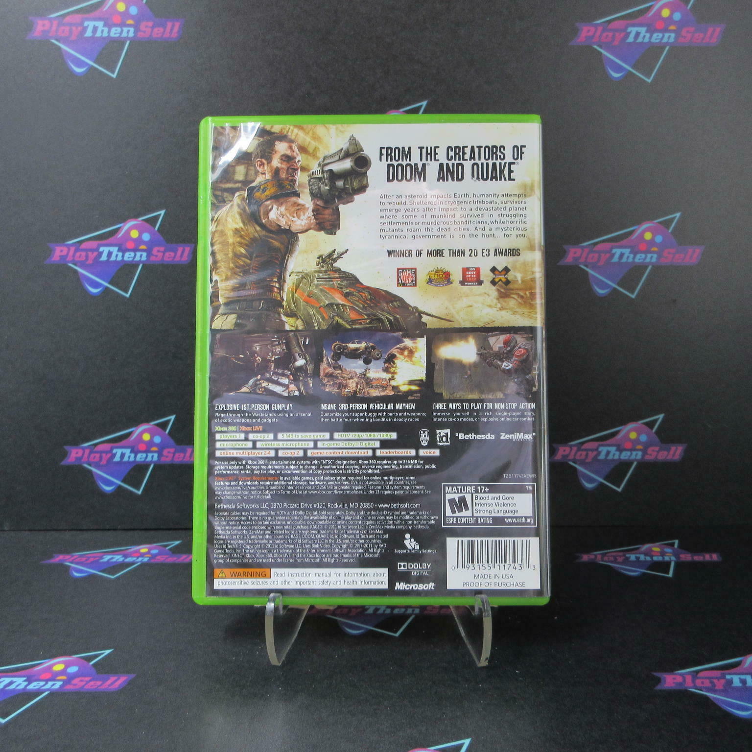 Rage Anarchy Edition Xbox 360 + Sleeve Complete - Excellent