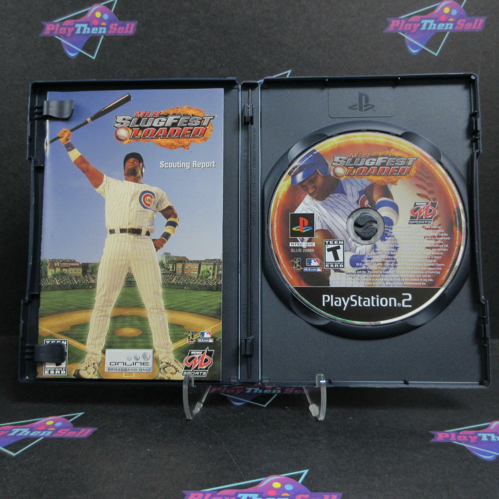 MLB Slugfest Loaded PS2 PlayStation 2 AD + Reg Card Complete CIB - Good