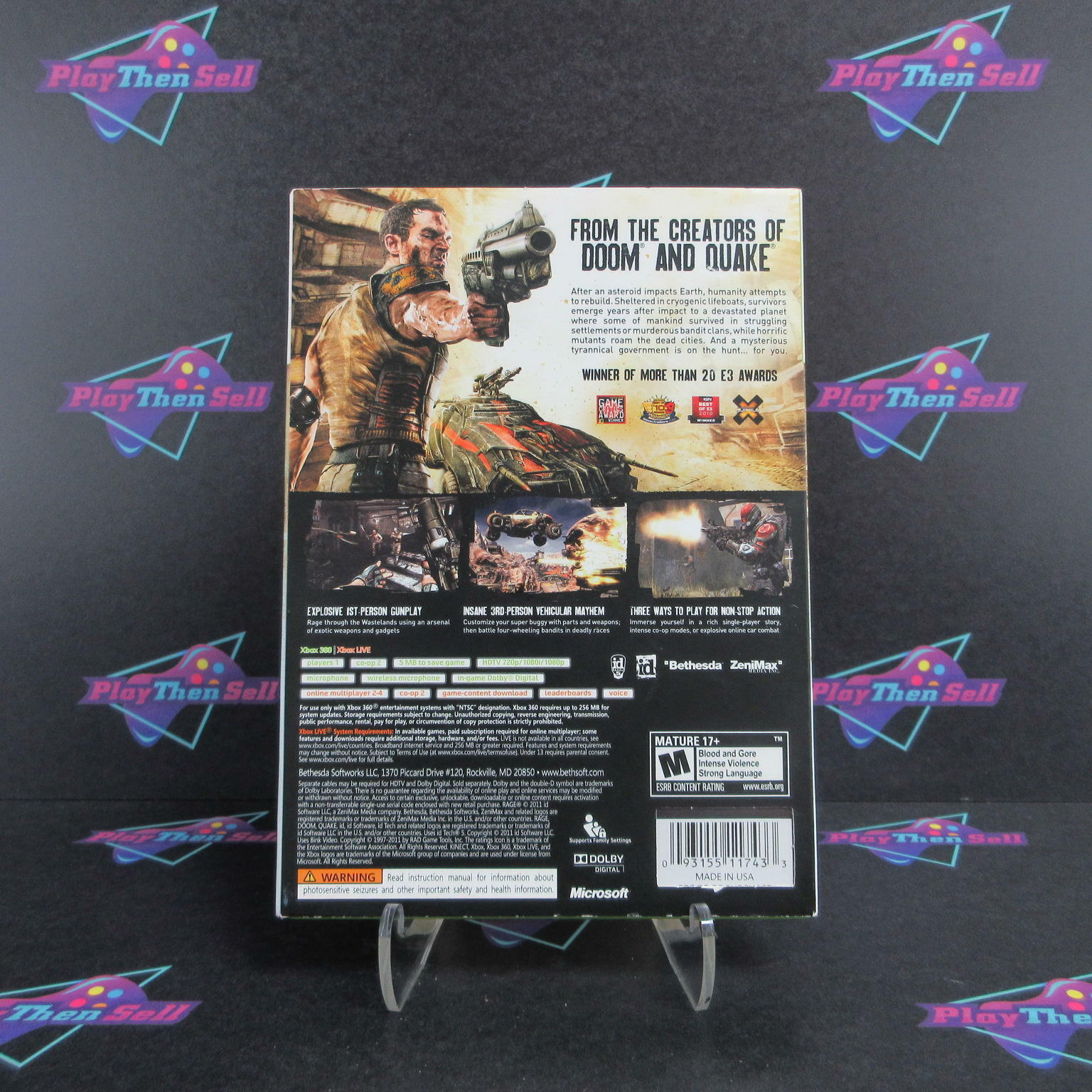 Rage Anarchy Edition Xbox 360 + Sleeve Complete - Excellent