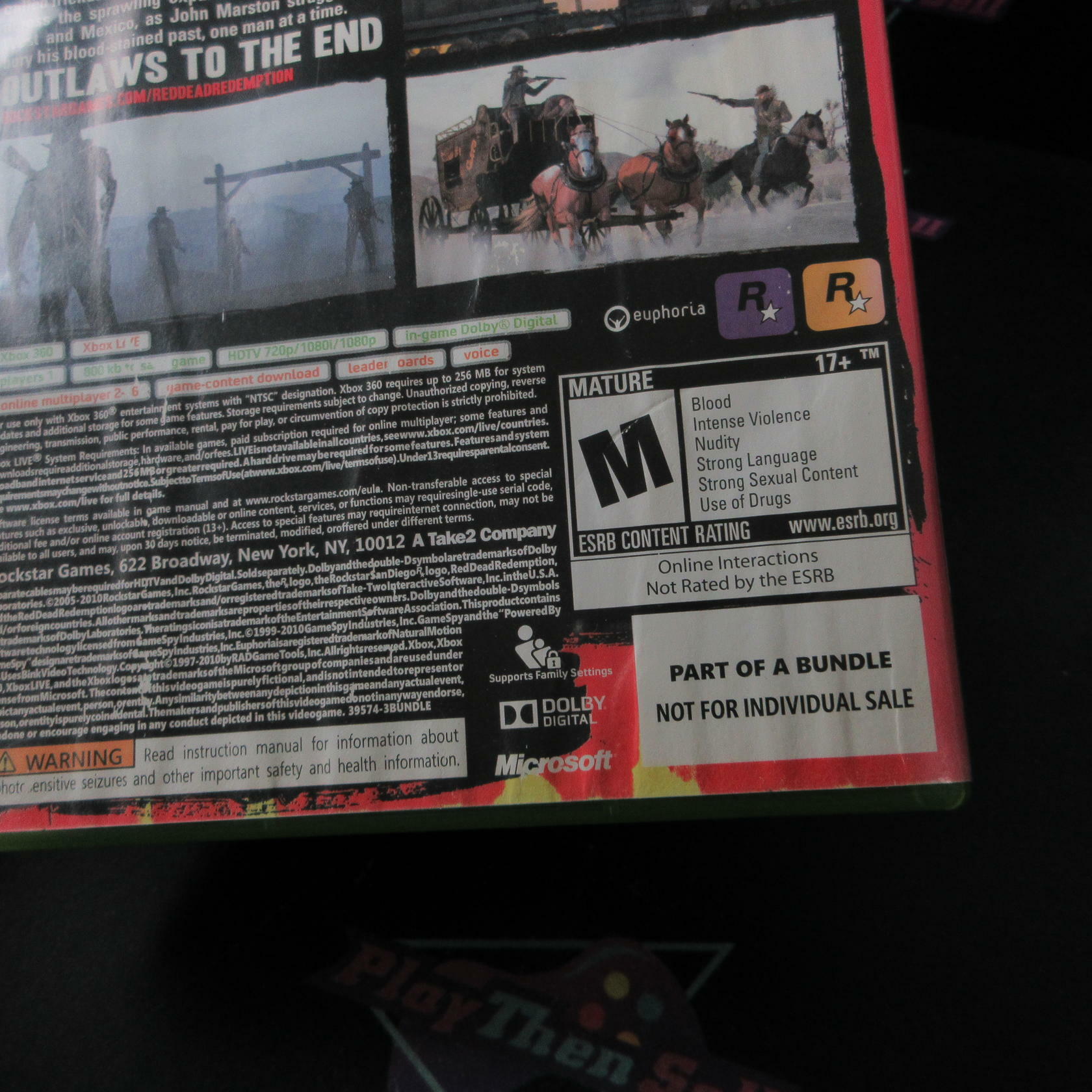Red Dead Redemption Xbox 360 PH AD Complete CIB - Very Good