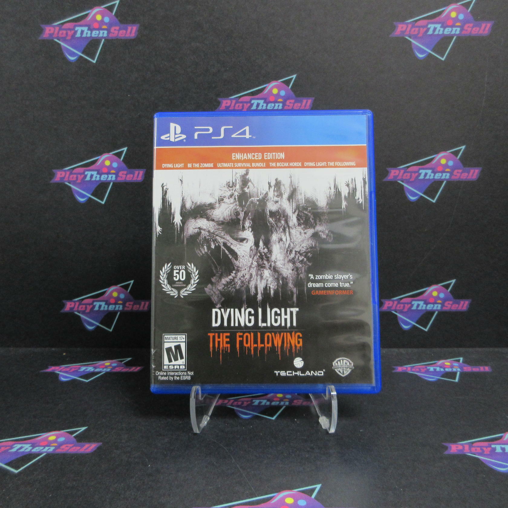 Dying Light The Following Enhanced Edition PS4 PlayStation 4 AD Complete CIB - Very Good
