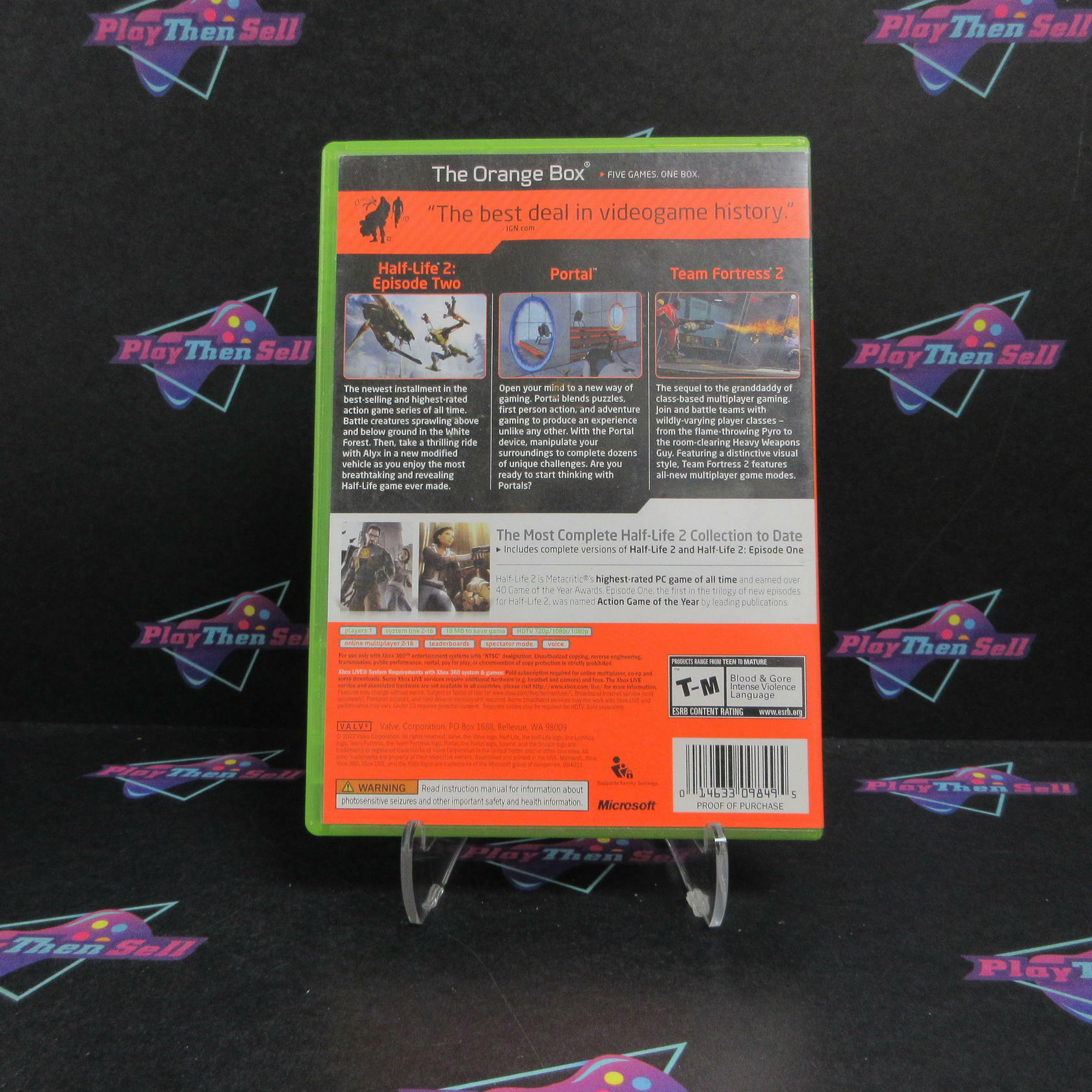 Orange Box Xbox 360 MD Complete CIB - Very Good