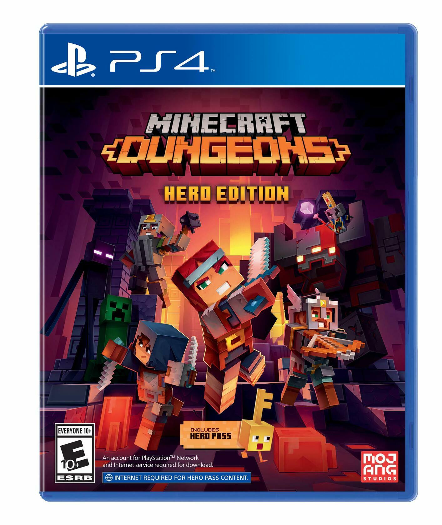 Minecraft Dungeons Hero Edition PS4 PlayStation 4 AD Complete CIB - Very Good
