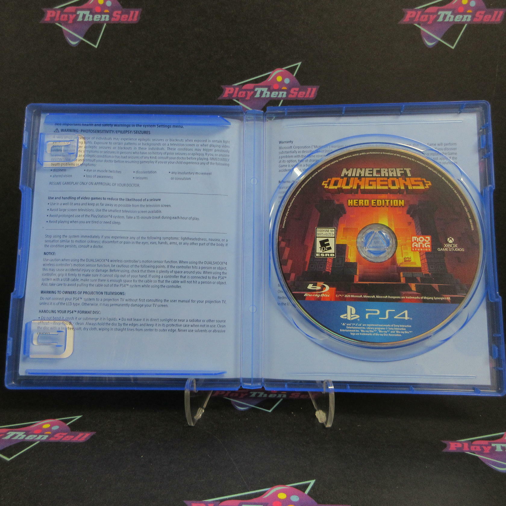 Minecraft Dungeons Hero Edition PS4 PlayStation 4 AD Complete CIB - Very Good