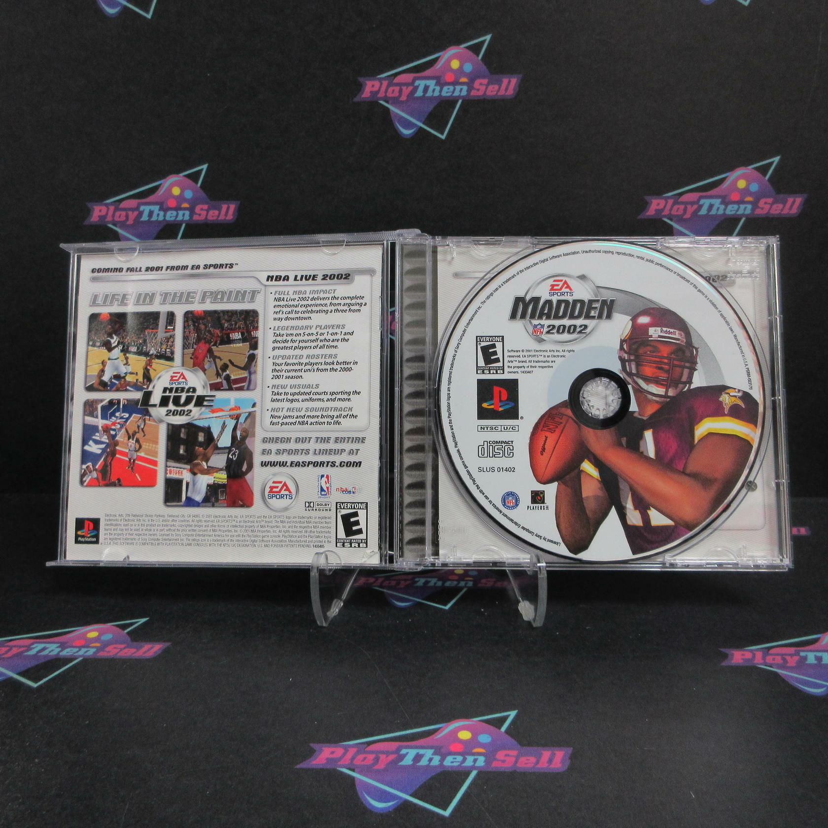 Madden NFL 2002 PS1 PlayStation 1 MD + Reg Card Complete CIB - Very Good