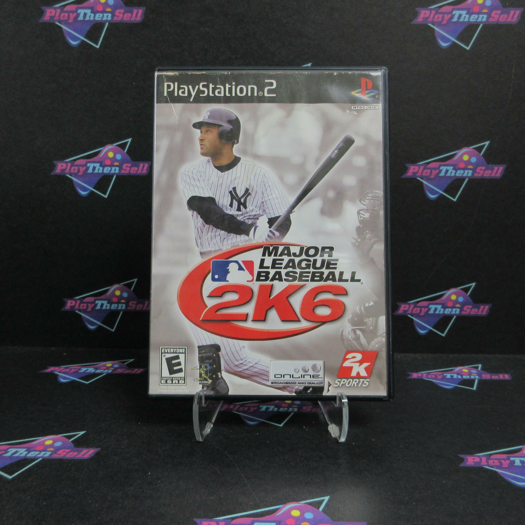Major League Baseball 2K6 PS2 PlayStation 2 Rental Art AD/DD/NM - Very Good
