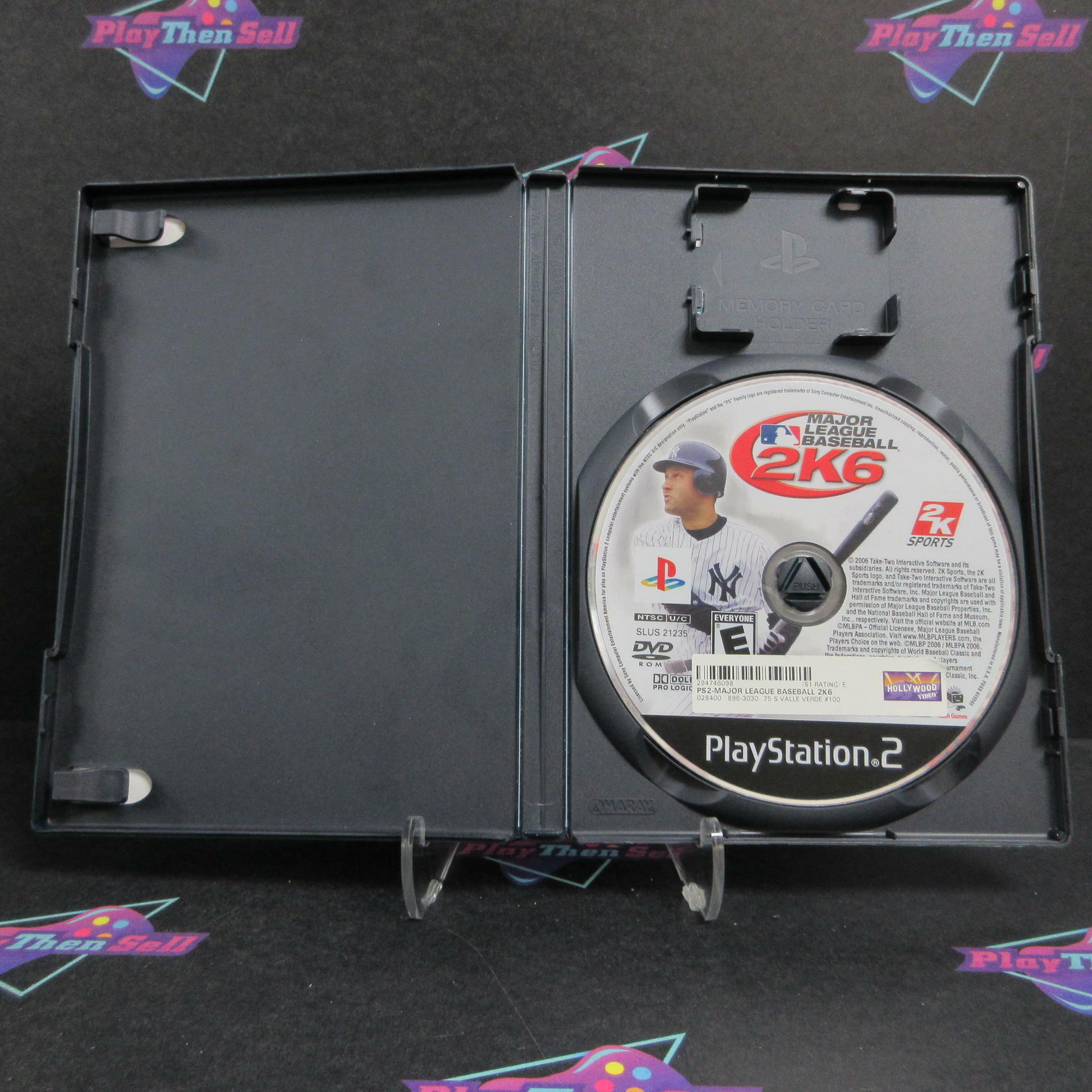 Major League Baseball 2K6 PS2 PlayStation 2 Rental Art AD/DD/NM - Very Good